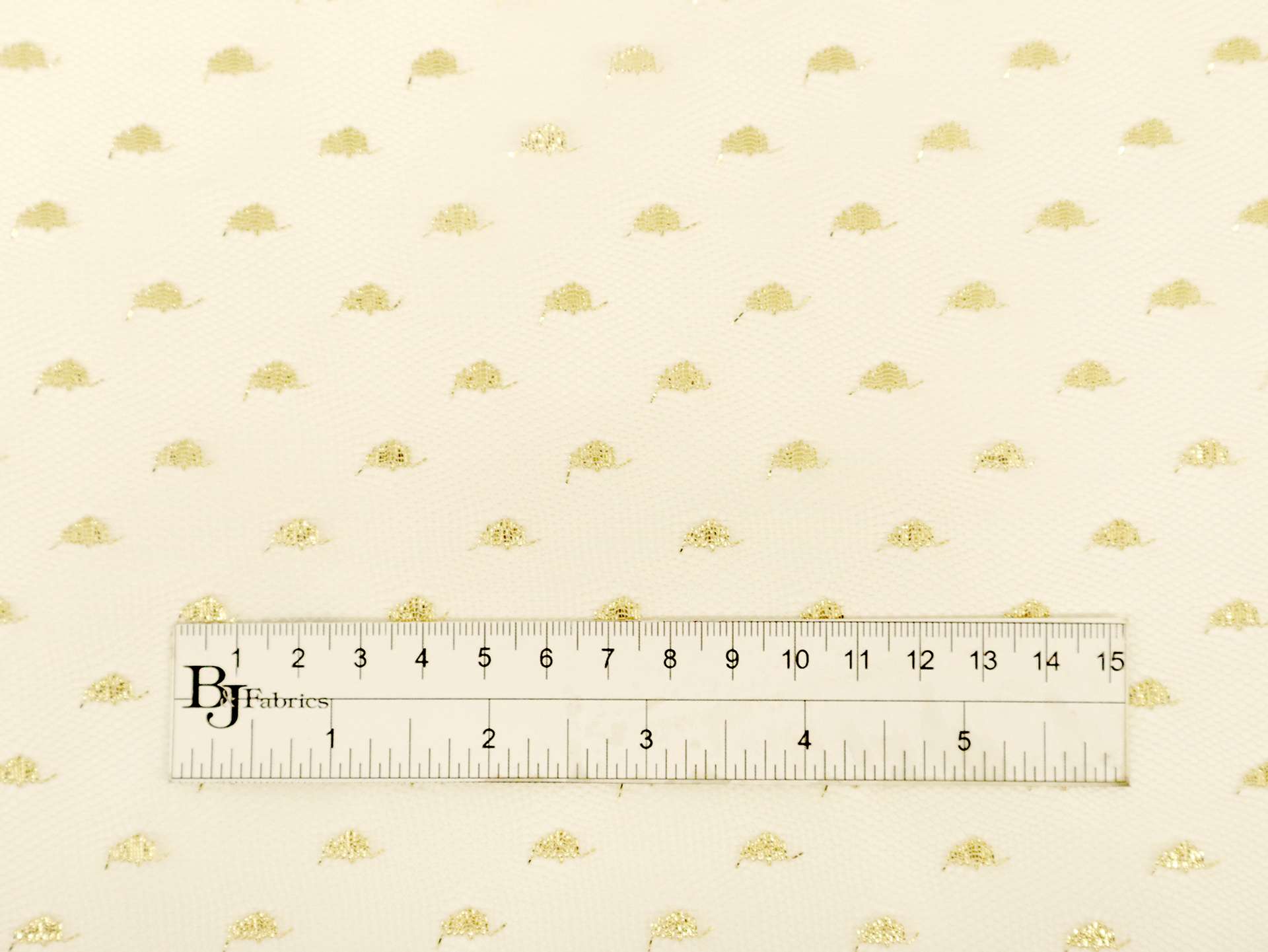 Metallic Point D'Esprit in Beige and Gold