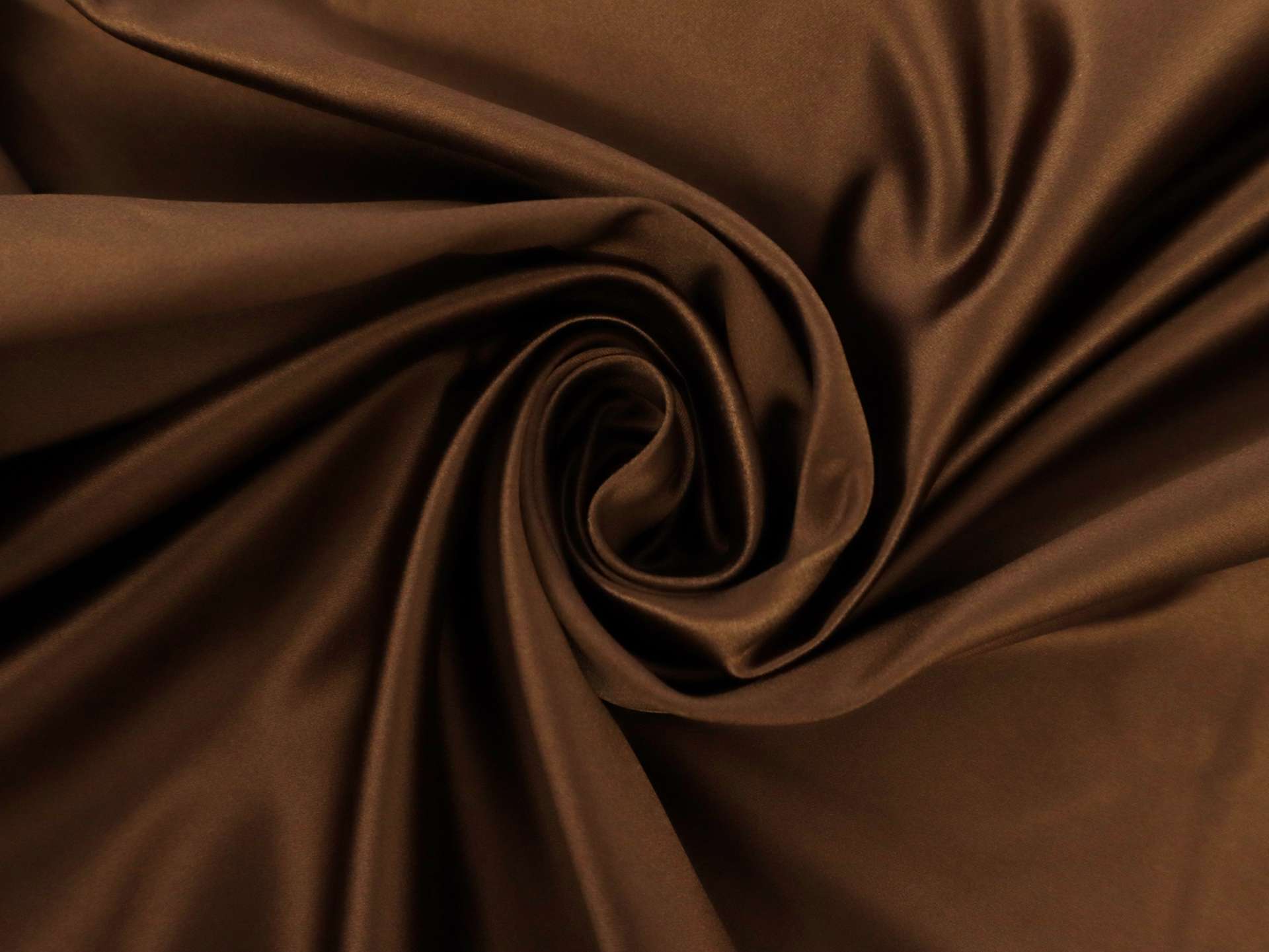 Pure Silk Duchesse Satin in Brown
