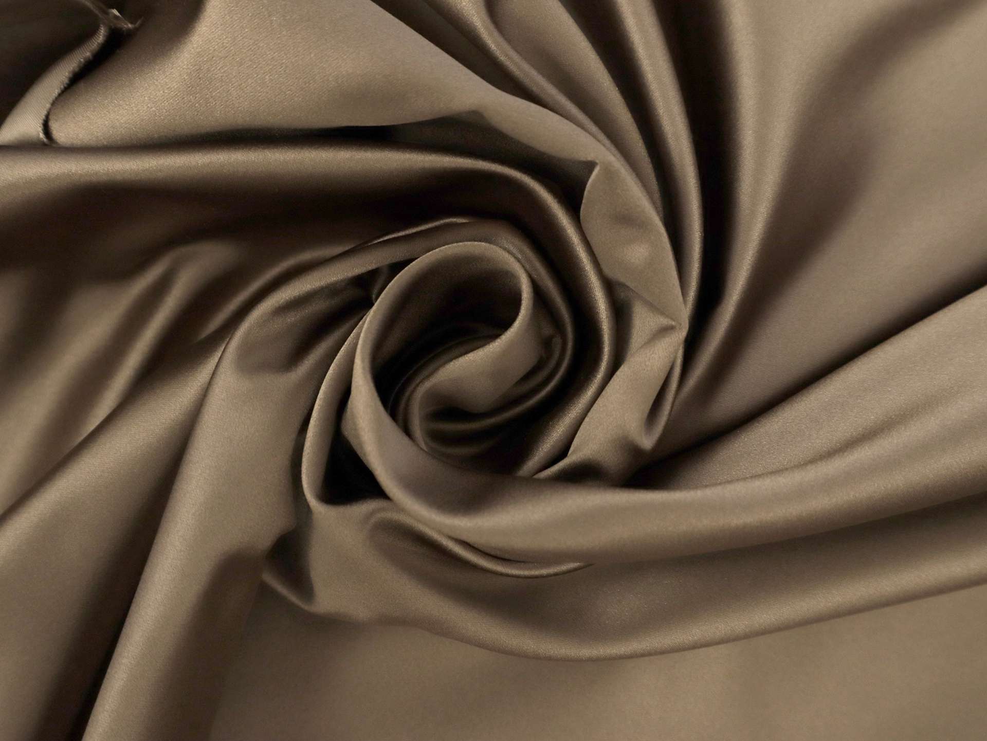 Pure Silk Duchesse Satin in Dark Taupe