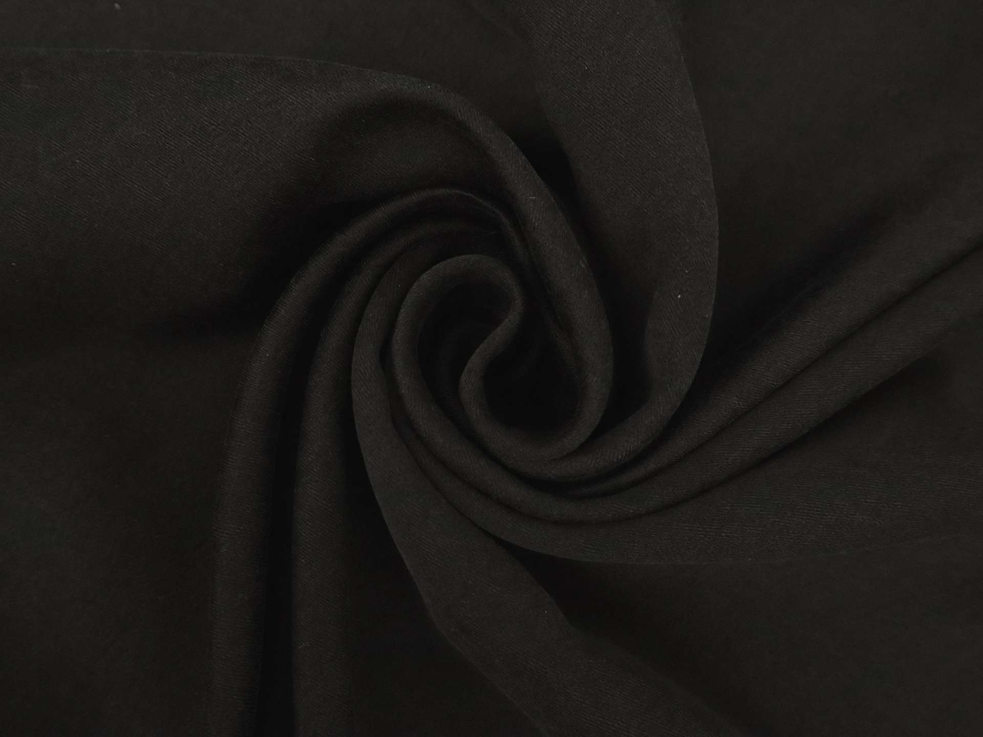 Washed Pure Silk Duchesse Satin in Black