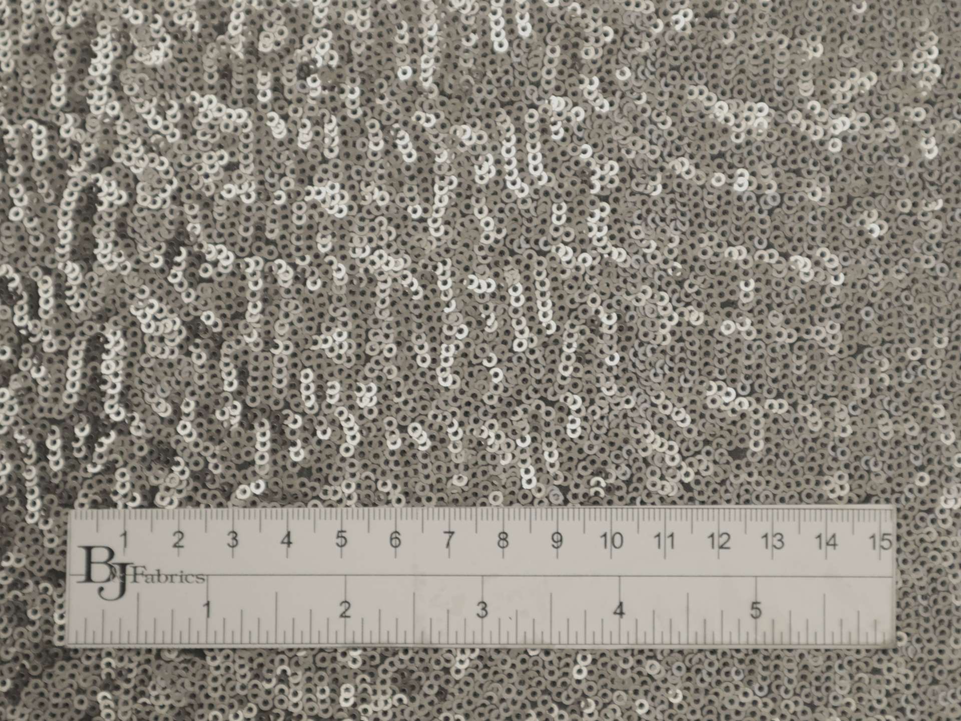 Sequins on Silk Chiffon in Pewter