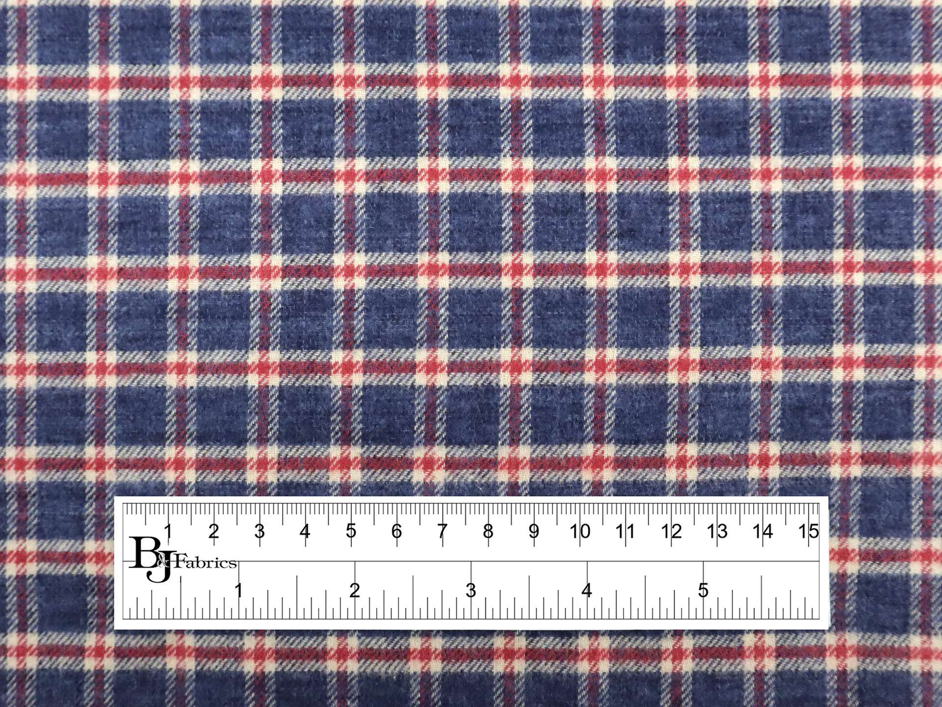 Japanese Cotton Flannel Check in Blue Raspberry
