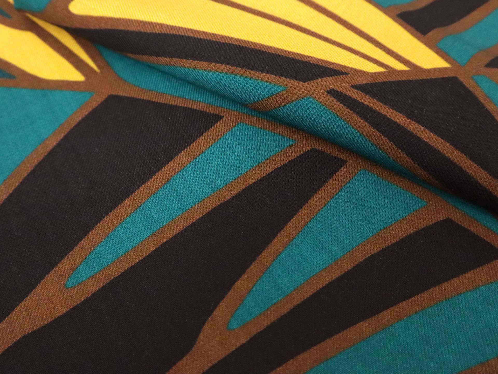 Wool Gabardine with Tropical Print