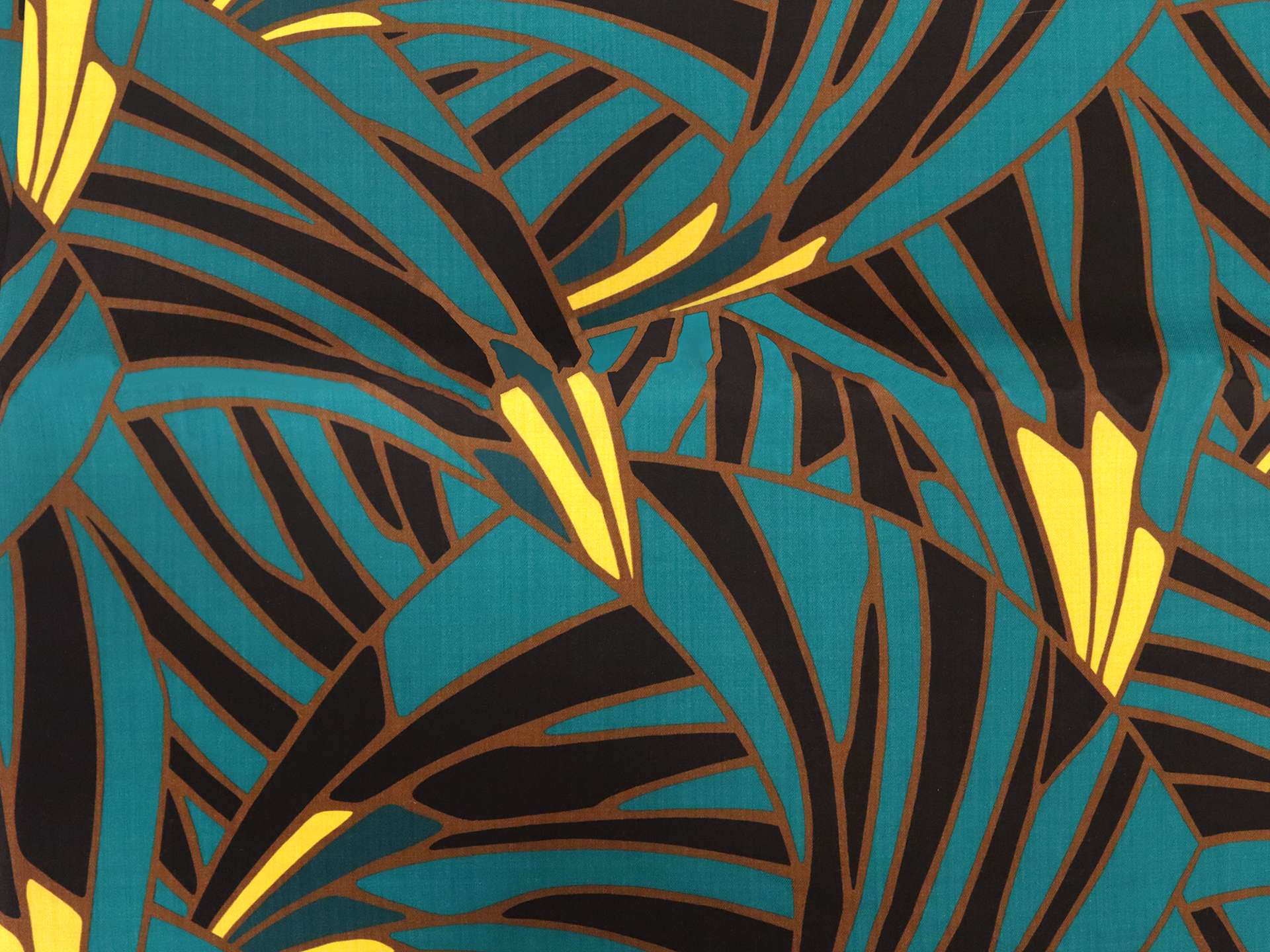 Wool Gabardine with Tropical Print