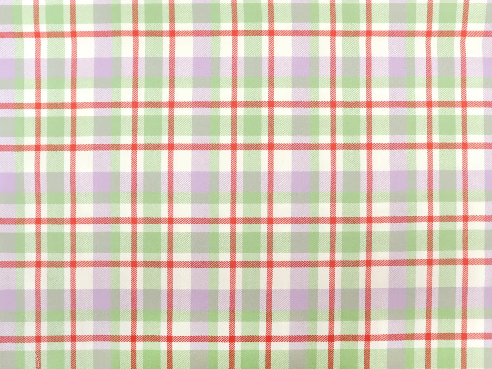 Silk & Wool Plaid Twill Suiting in Pastels