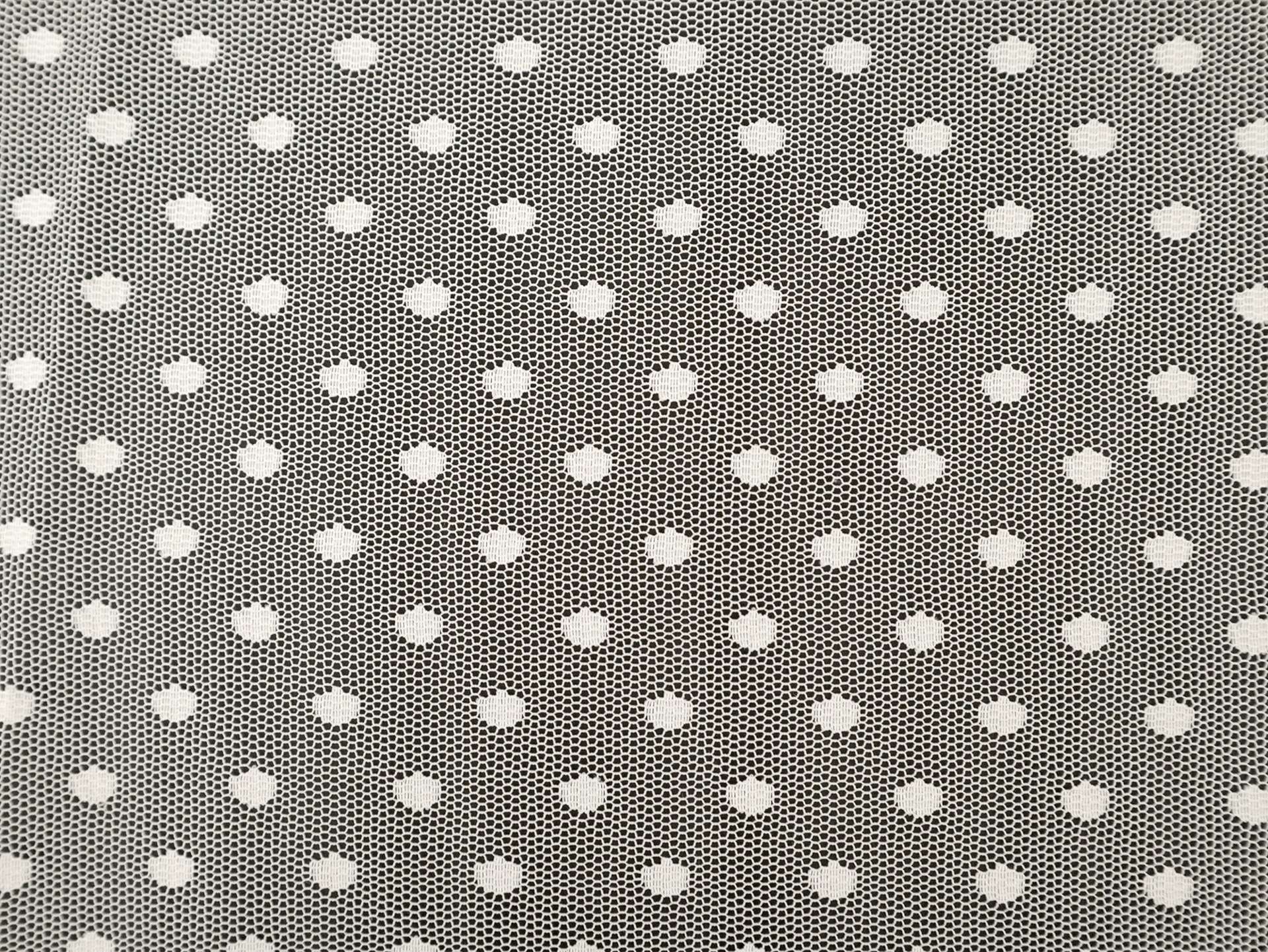Asprin Dot Tulle in Optic White