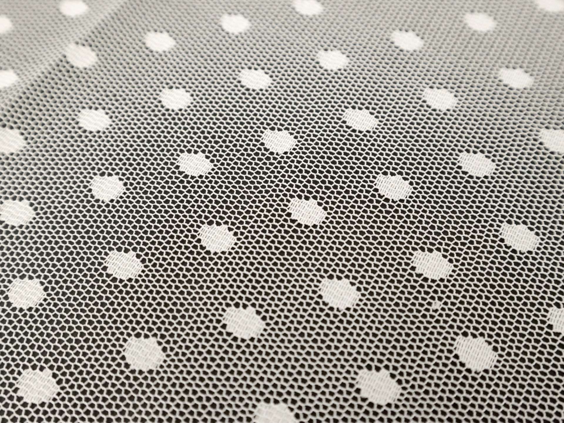 Asprin Dot Tulle in Optic White