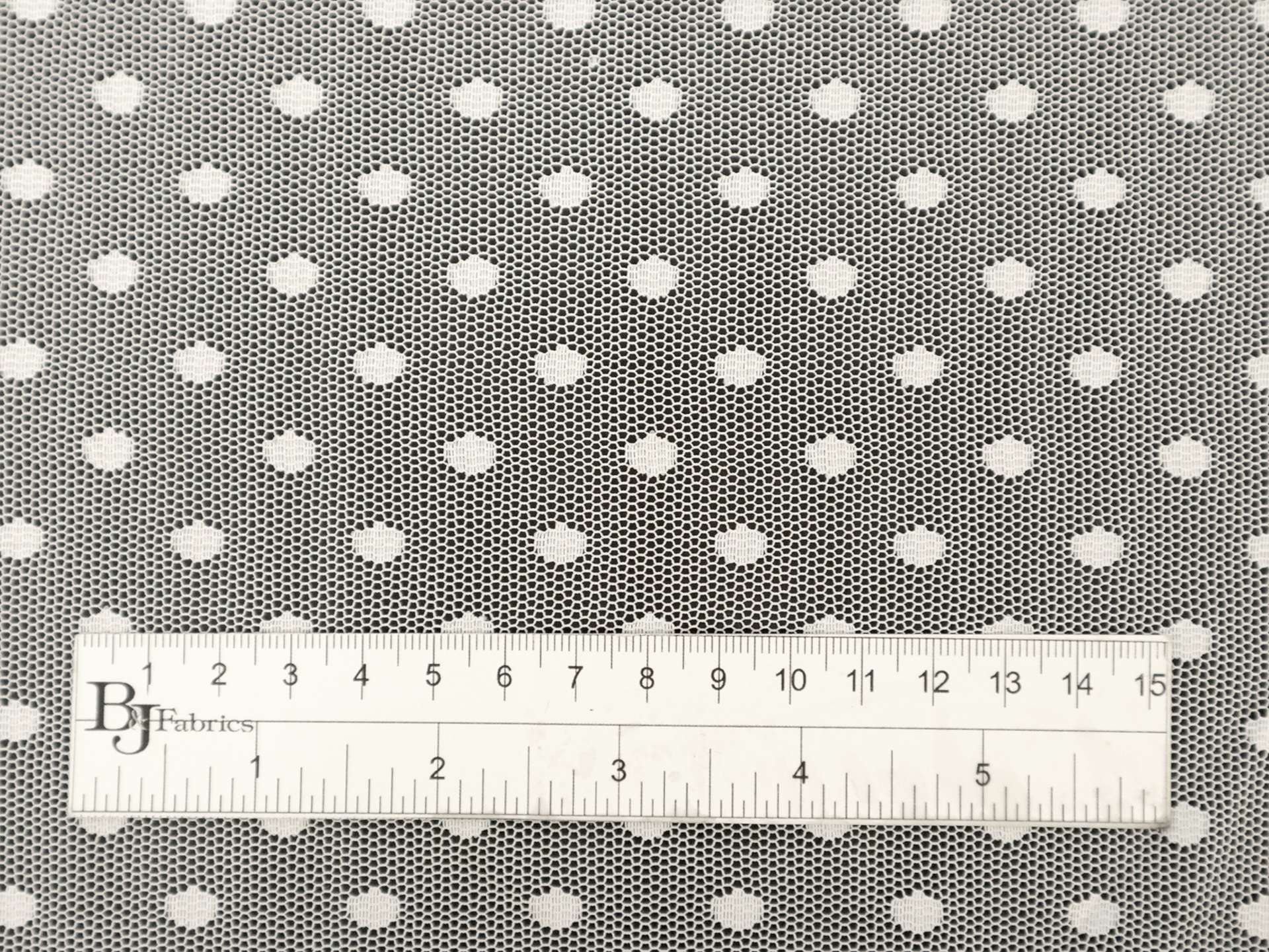 Asprin Dot Tulle in Optic White