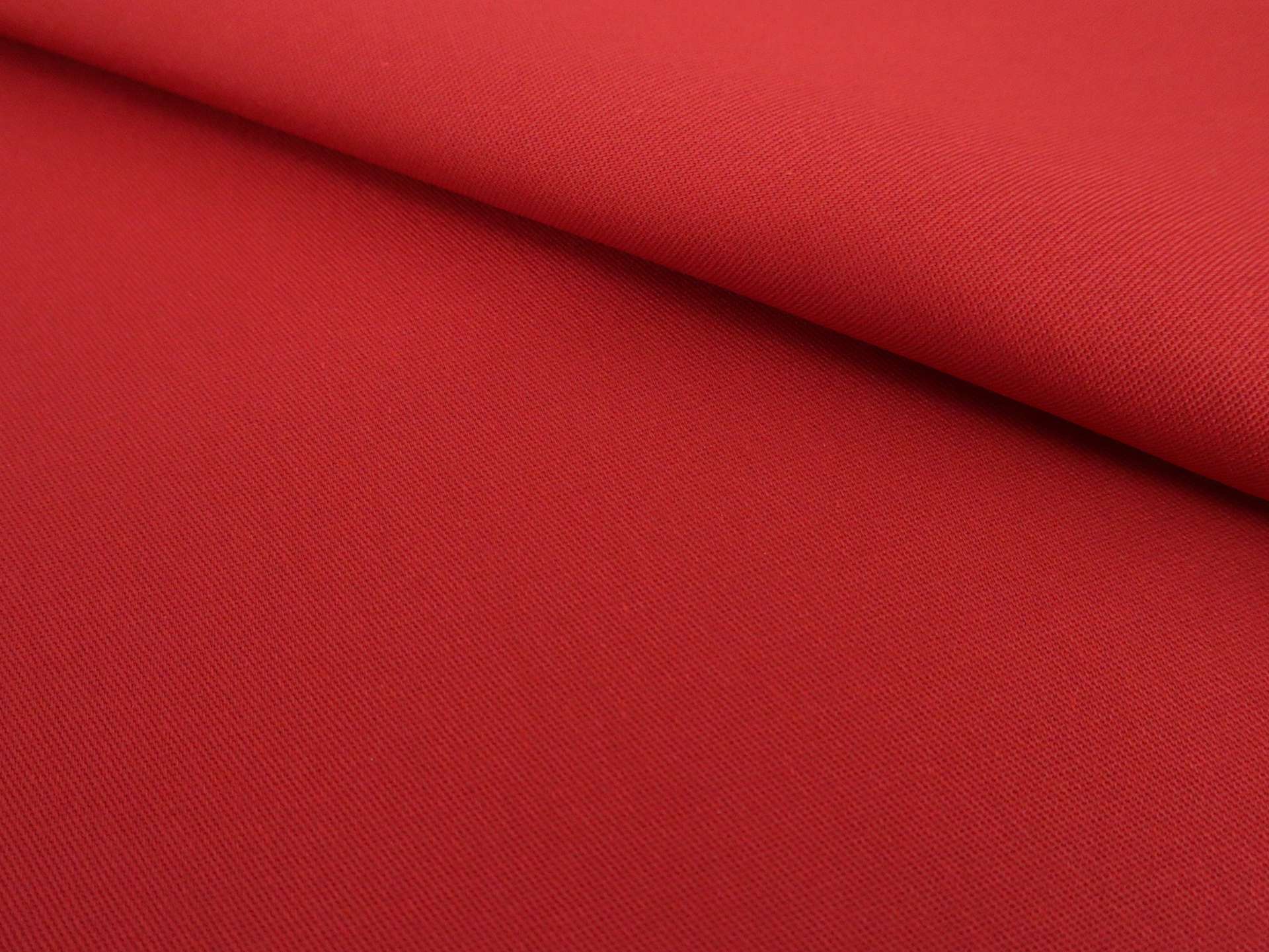 Polyester Cotton Twill in Red