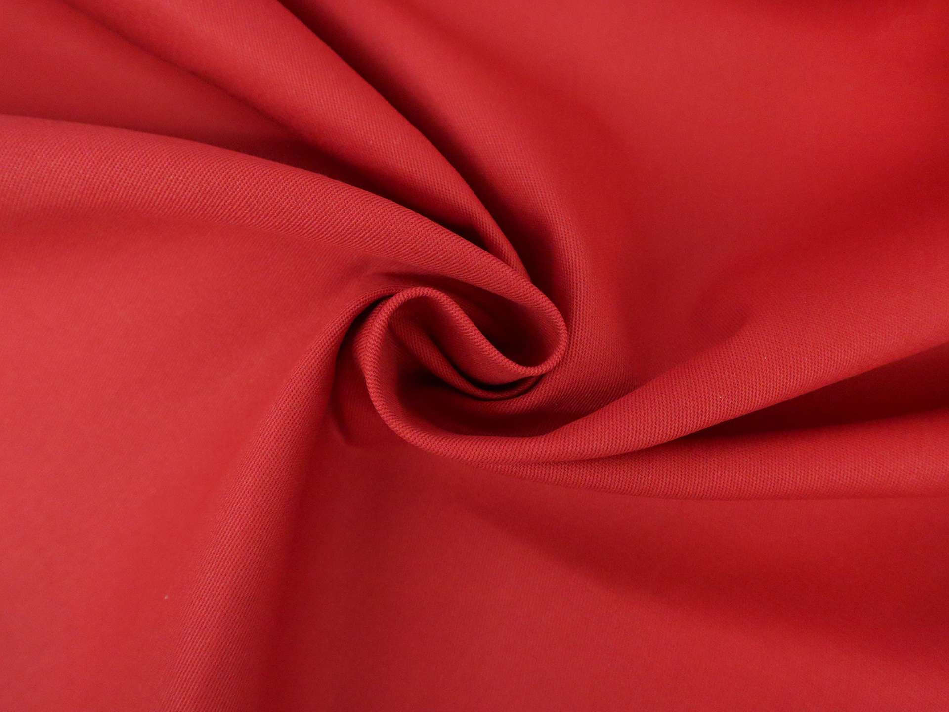 Polyester Cotton Twill in Red