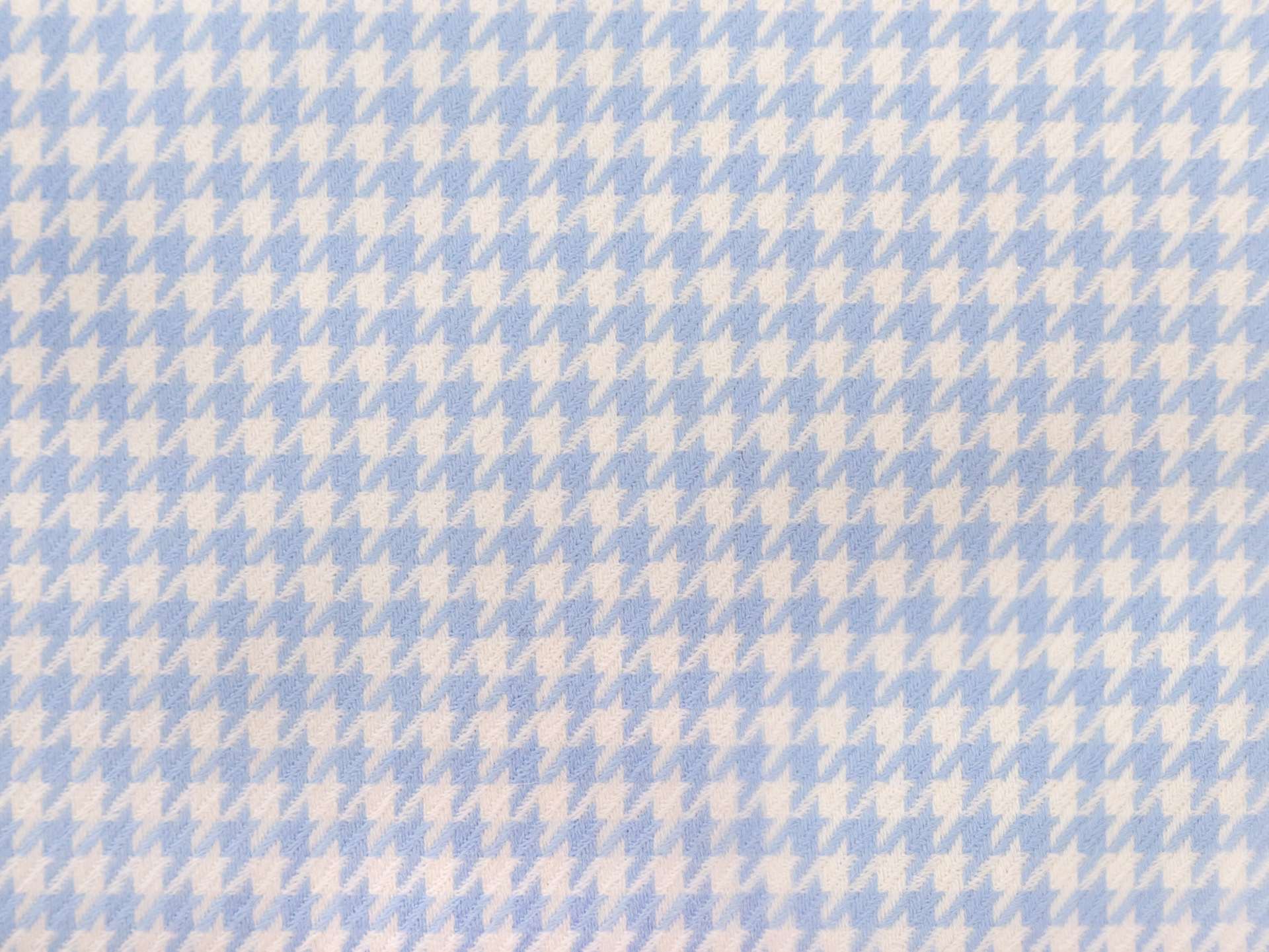 Italian Wool Houndstooth Suiting in Azzurro Blue