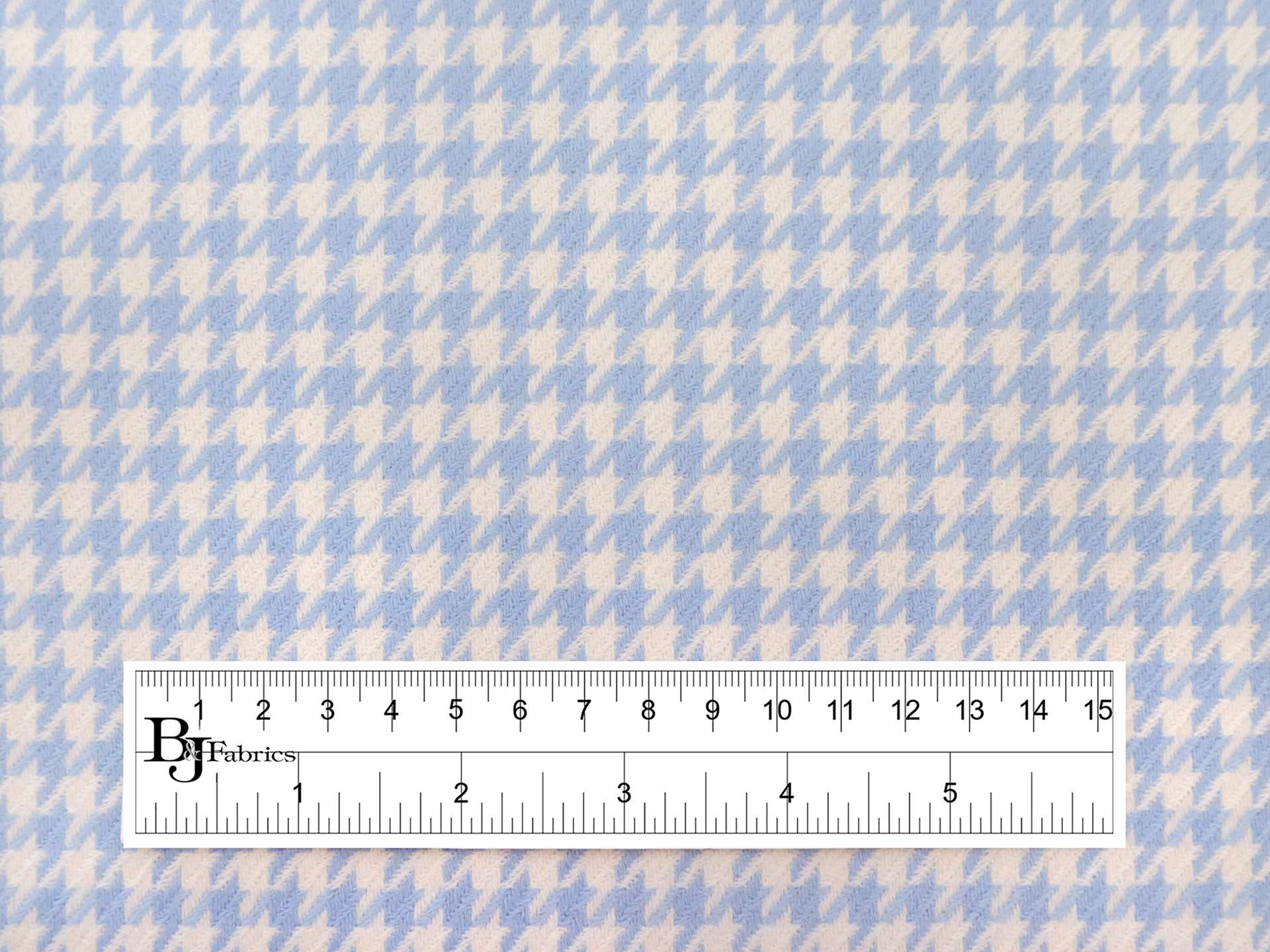 Italian Wool Houndstooth Suiting in Azzurro Blue