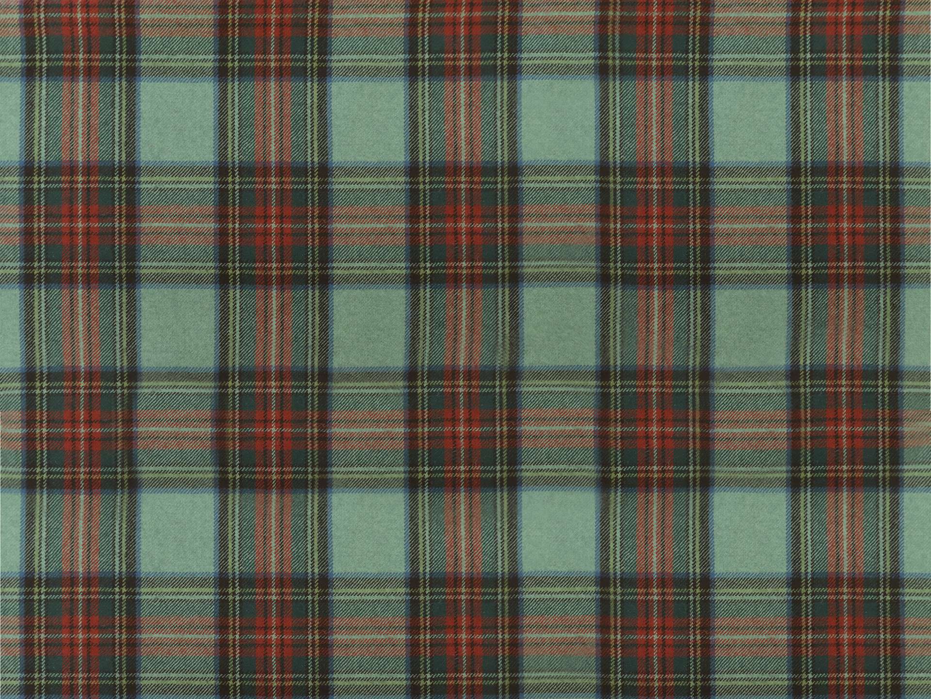 Italian Wool Plaid Suiting in Green
