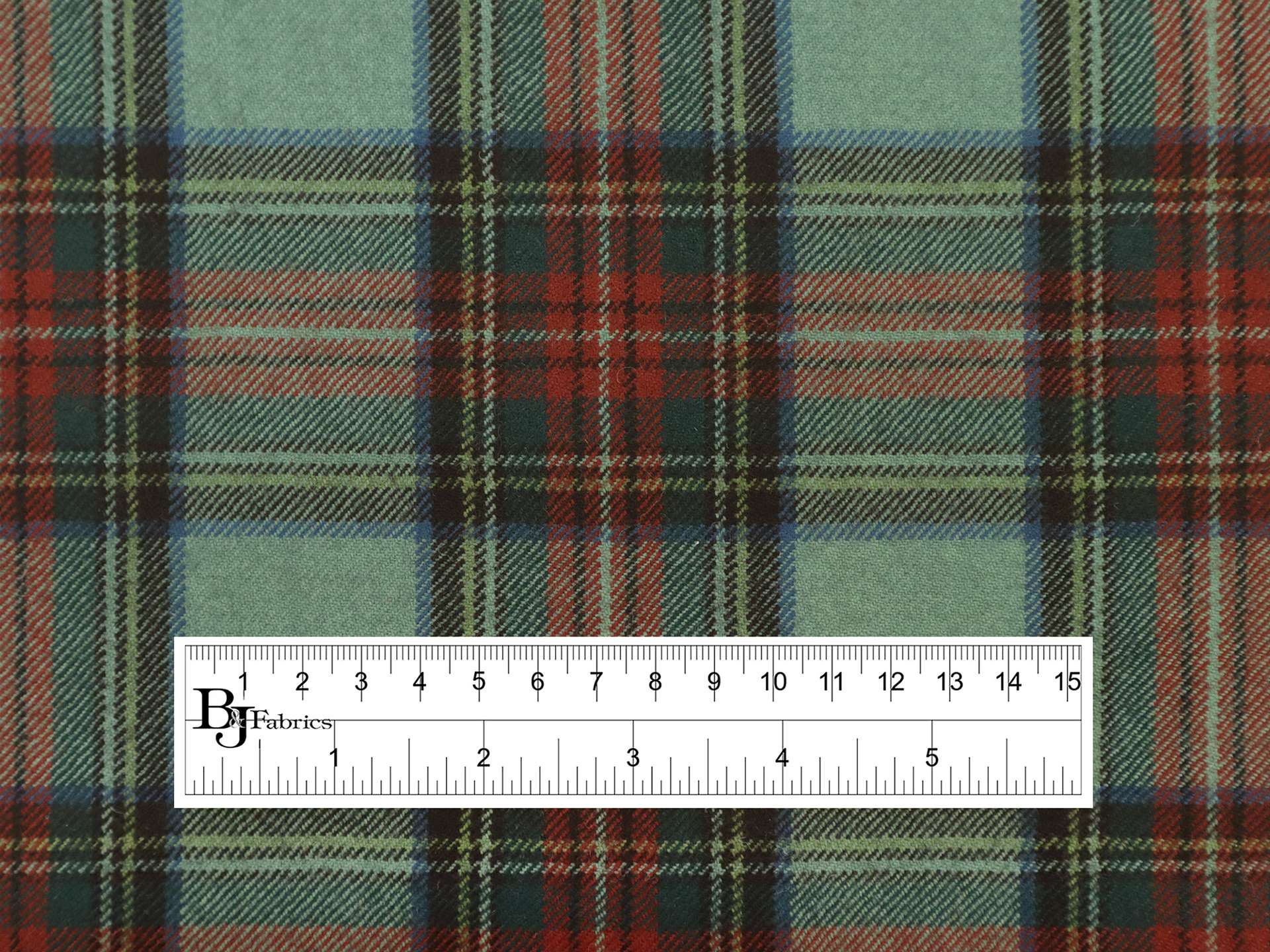 Italian Wool Plaid Suiting in Green