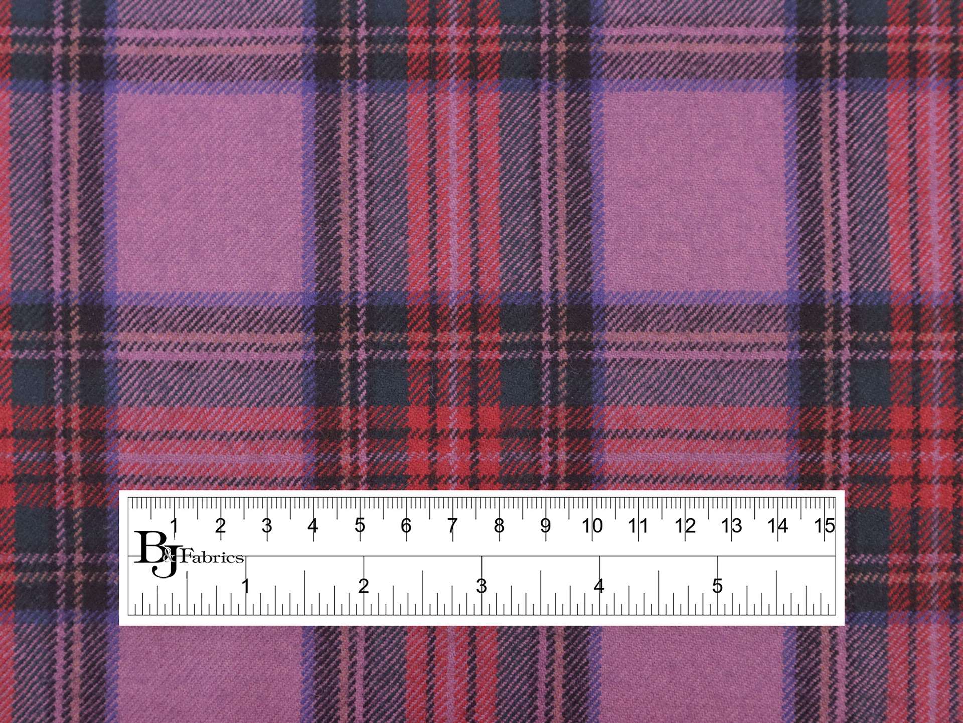 Italian Wool Plaid Suiting in Wine