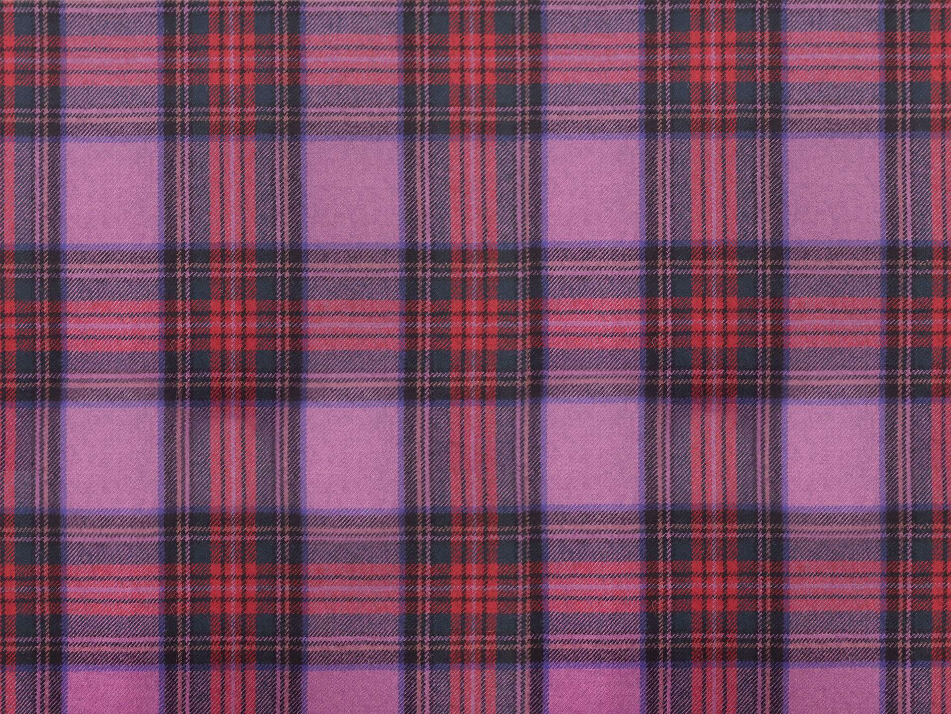 Italian Wool Plaid Suiting in Wine