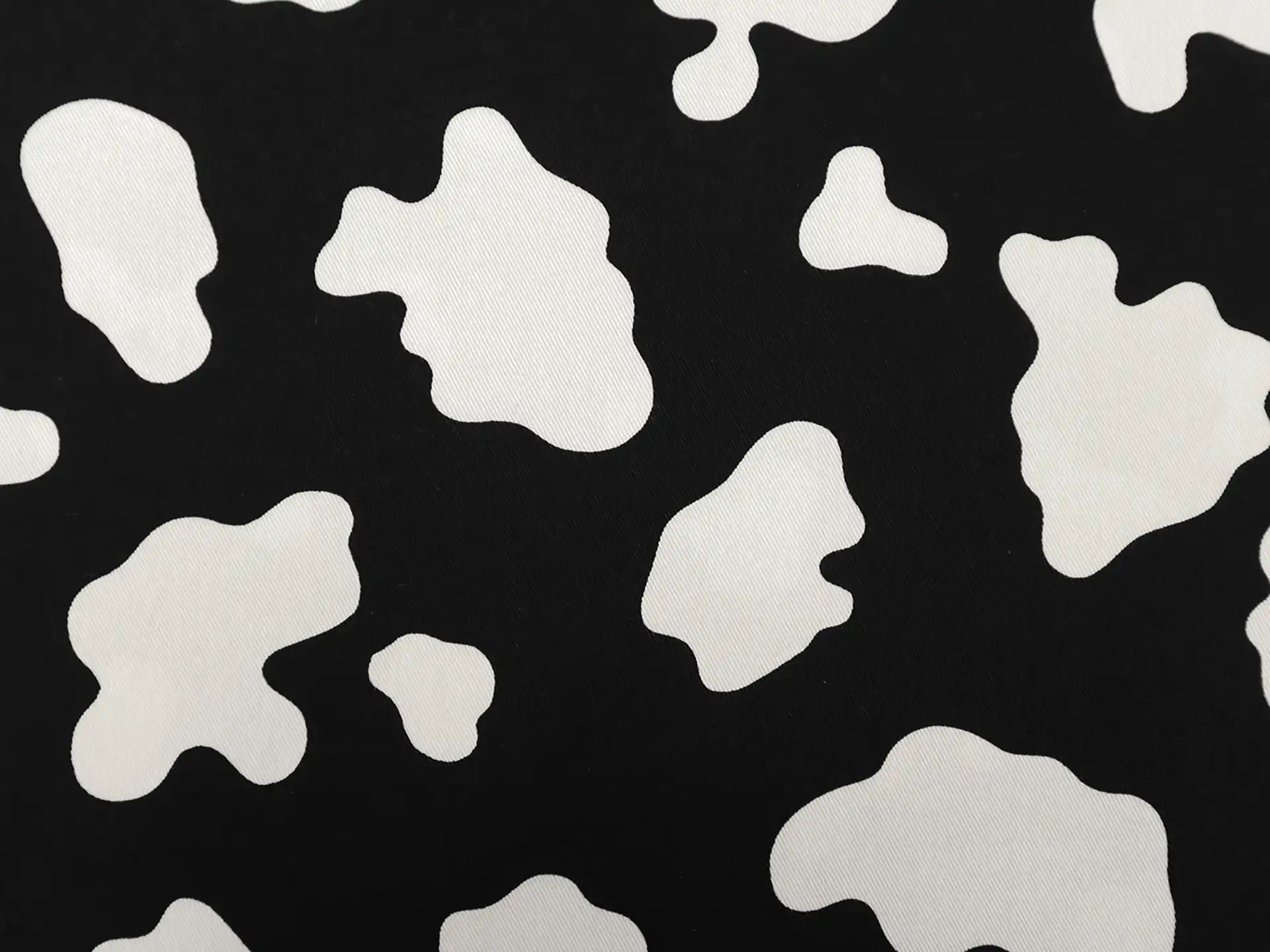 Cotton Twill Cow Print in Black & White