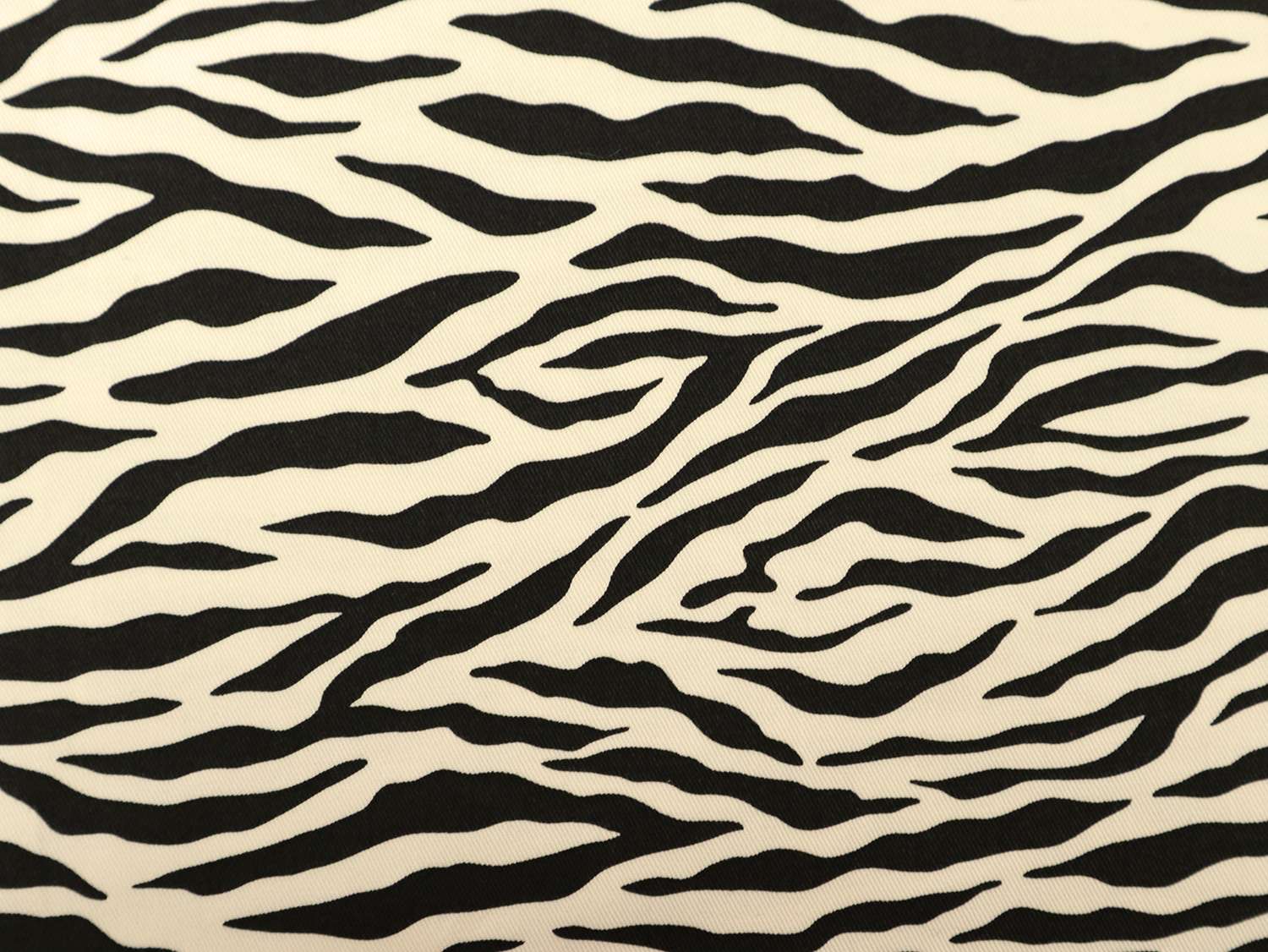 Cotton Twill Zebra Print in White & Black