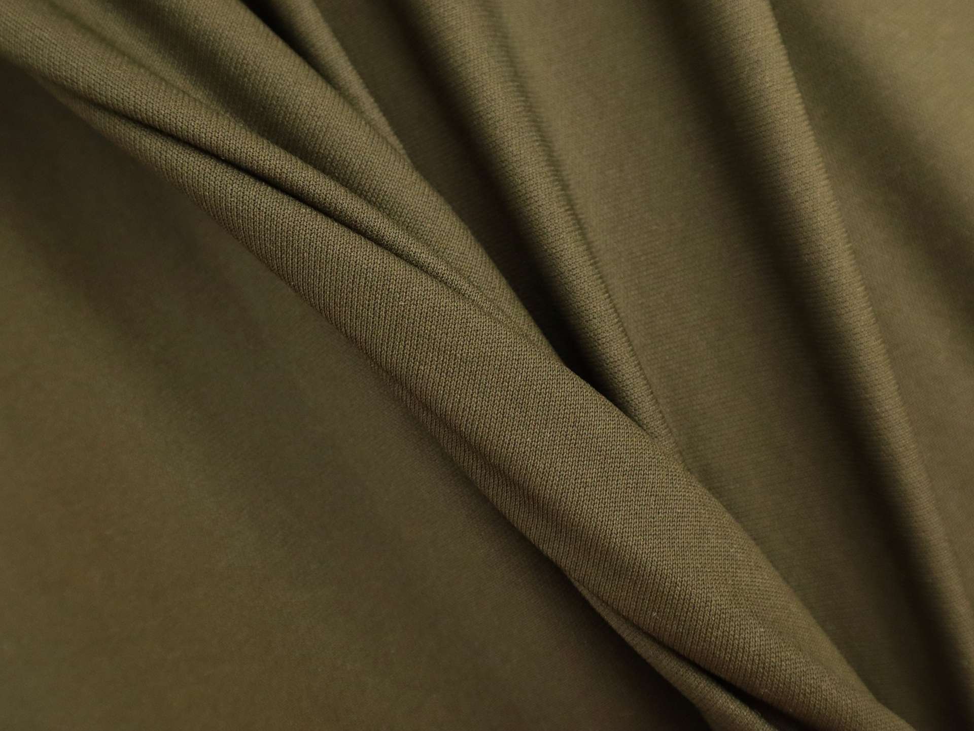 Polyester Knit Lining in Army Green