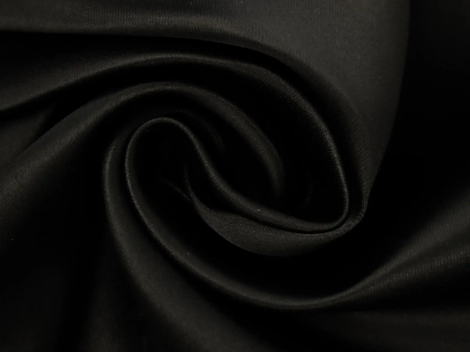Matte Finish Double Face Satin in Black