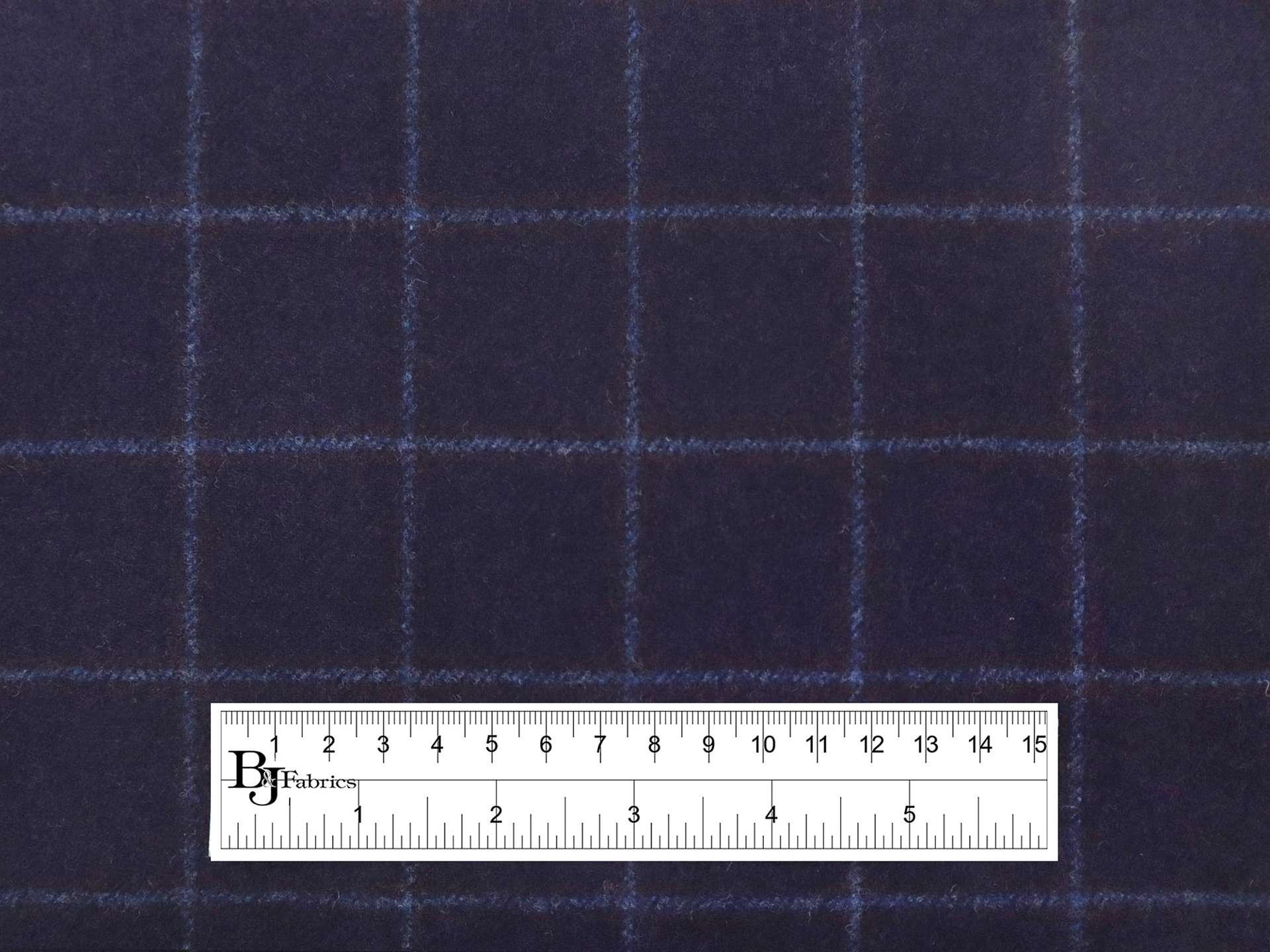 Wool Window Pane Flannel in Navy & Blue