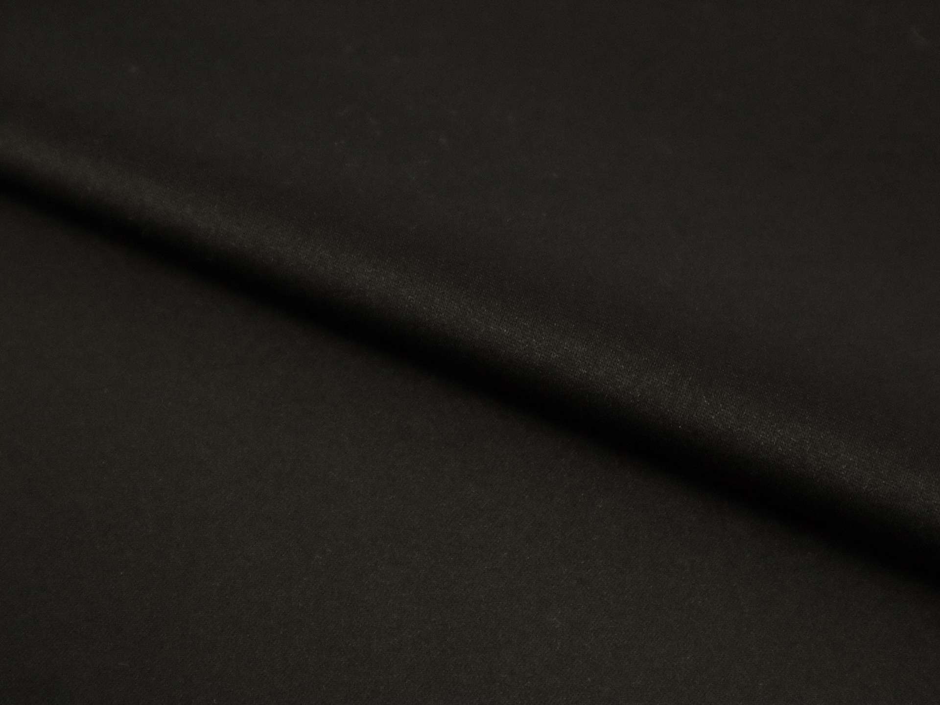 Glossy Polyester Satin in Black