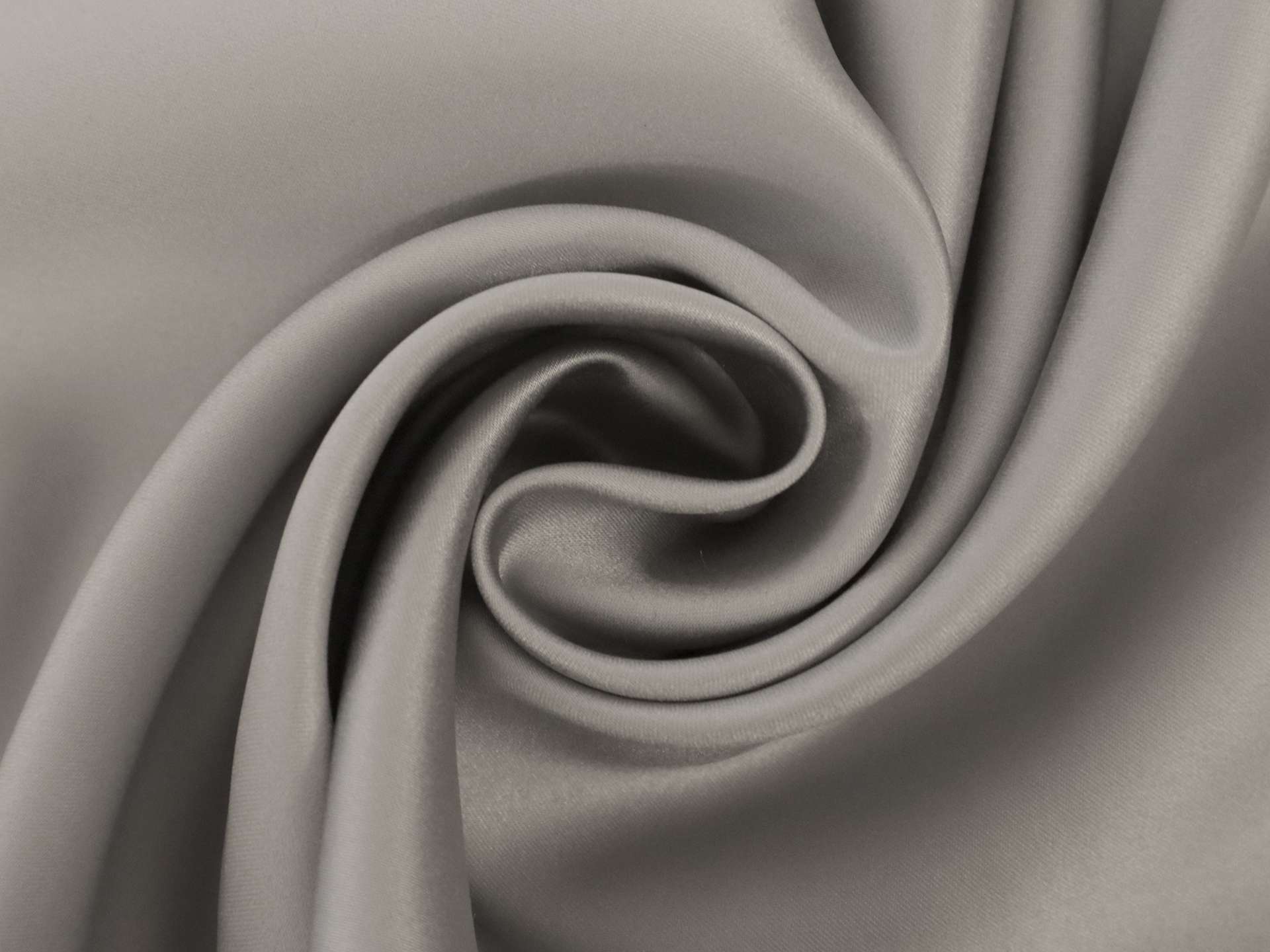 Glossy Polyester Satin in Silver