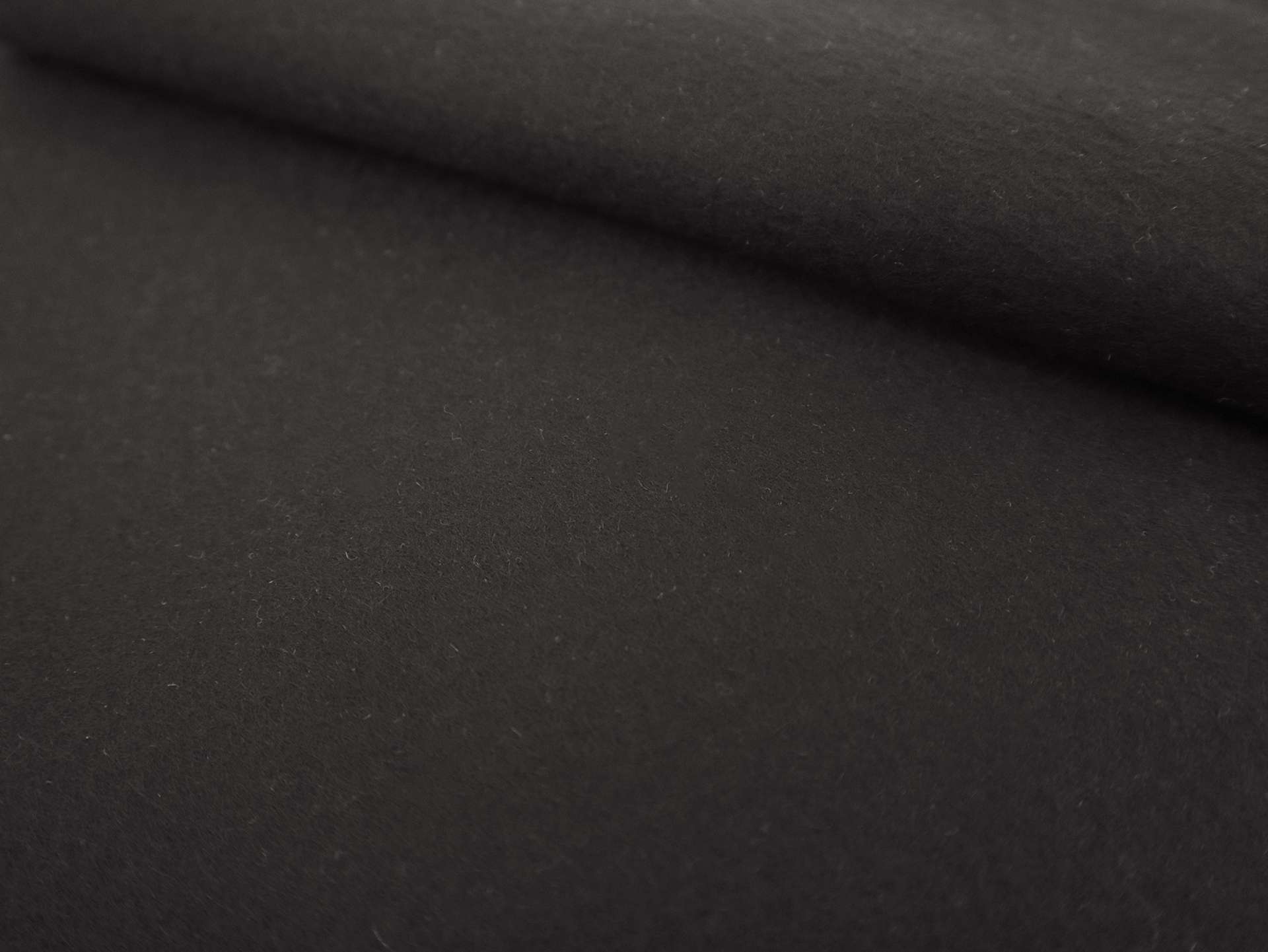 Double Faced Cashmere Coating in Black