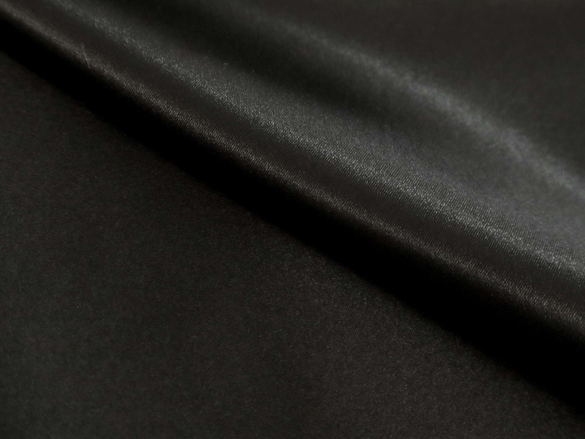 Polyester Satin in Black