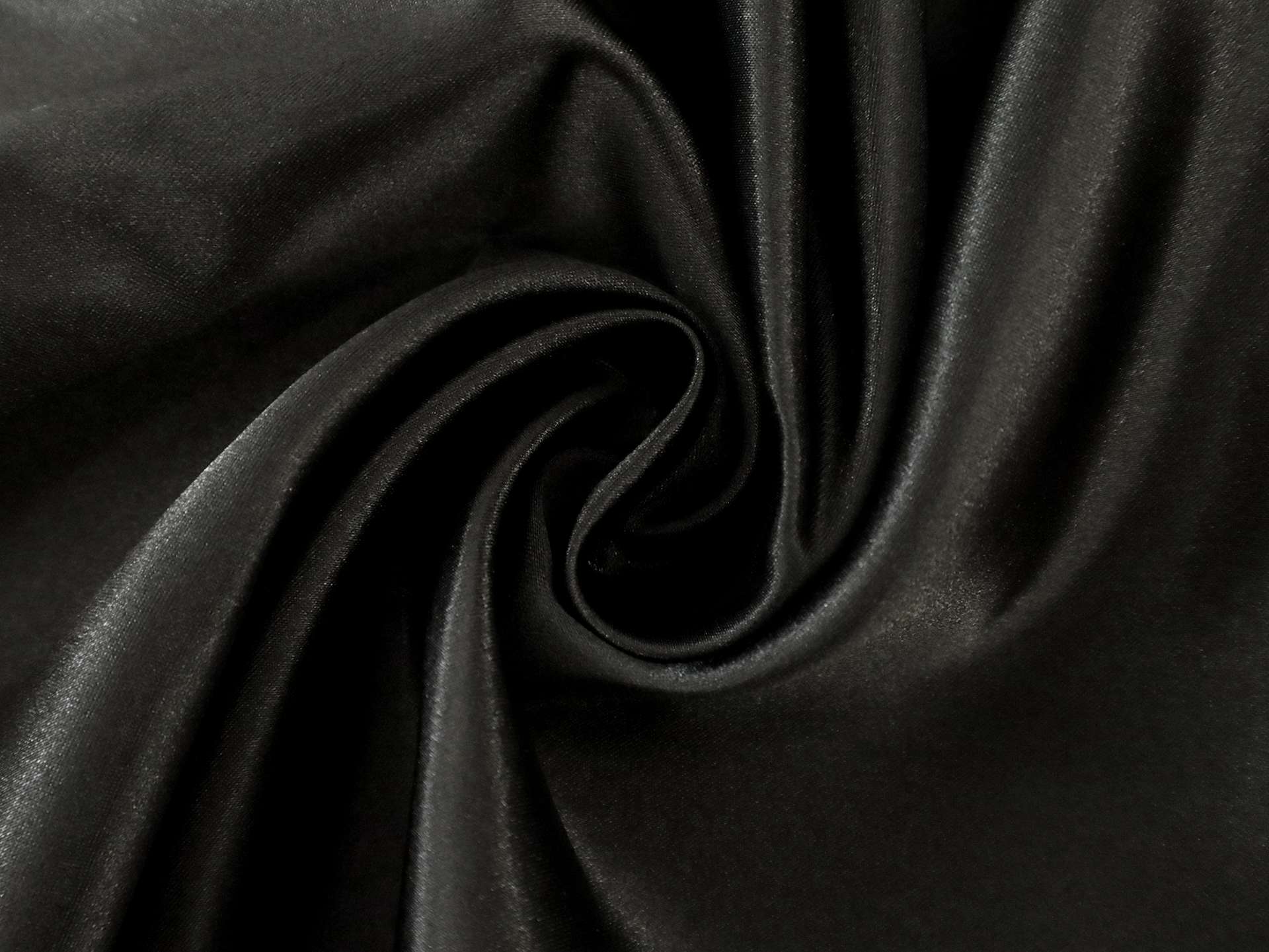 Polyester Satin in Black