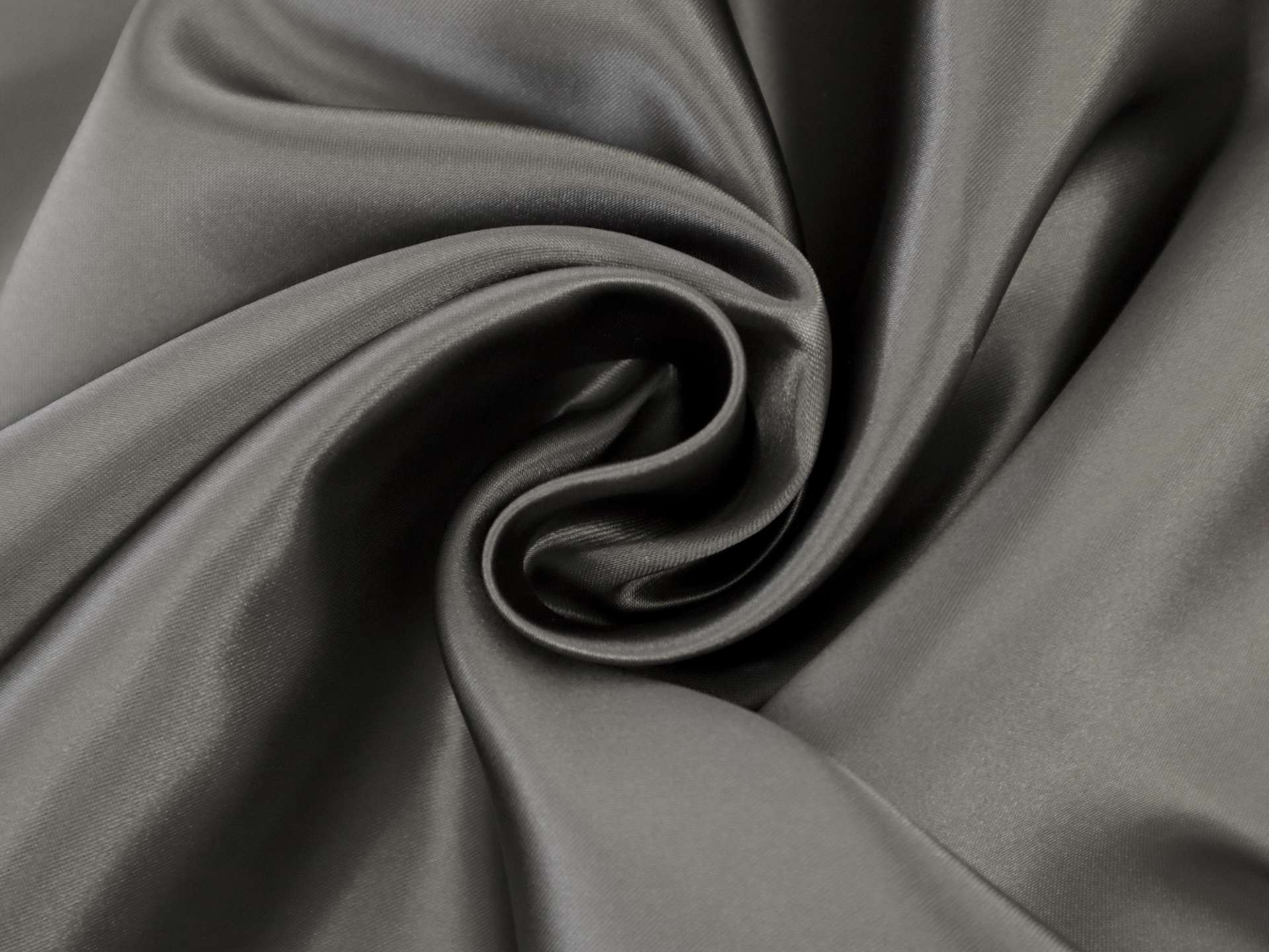 Polyester Satin in Dark Grey