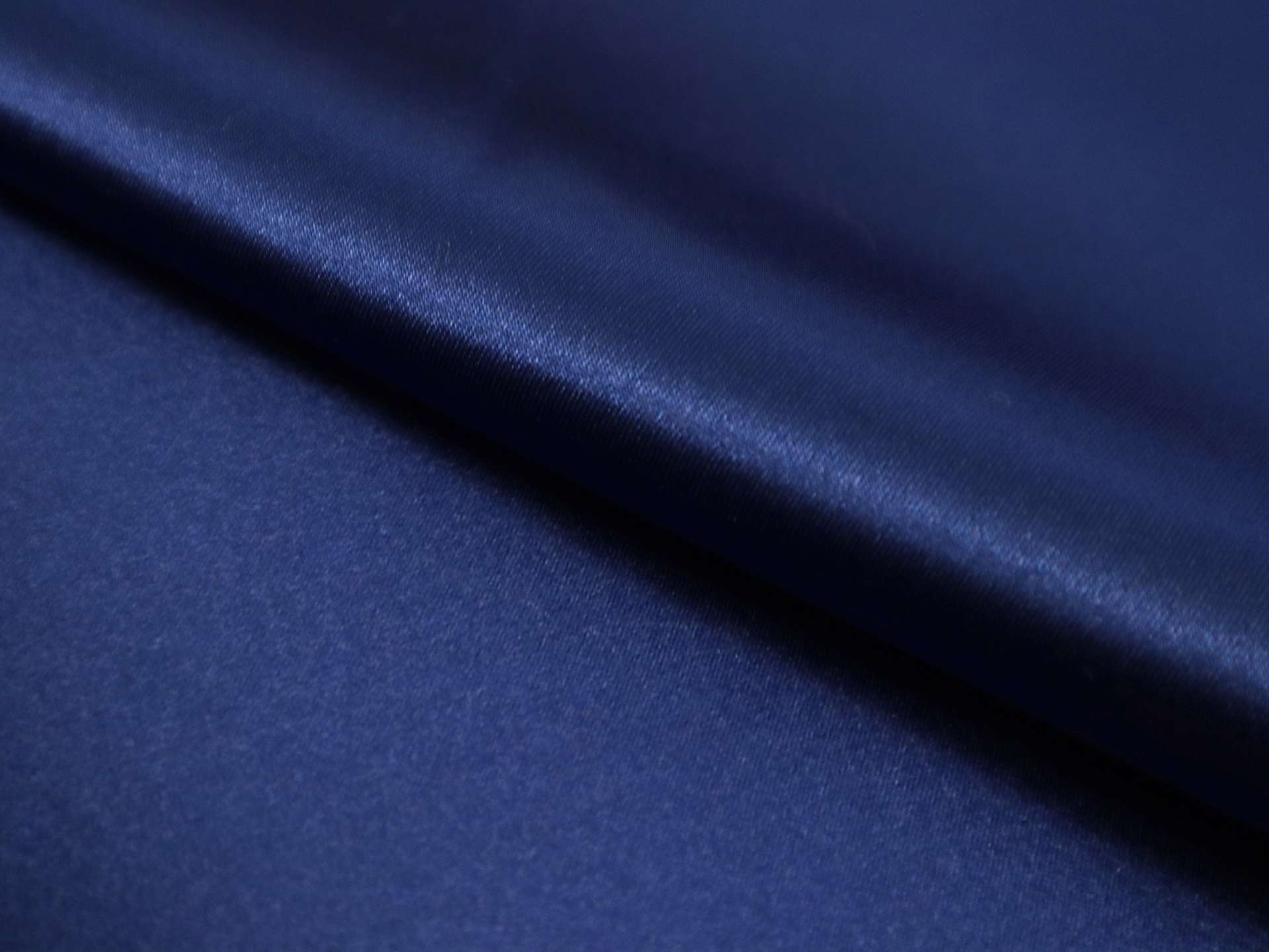 Polyester Satin in Marine Blue