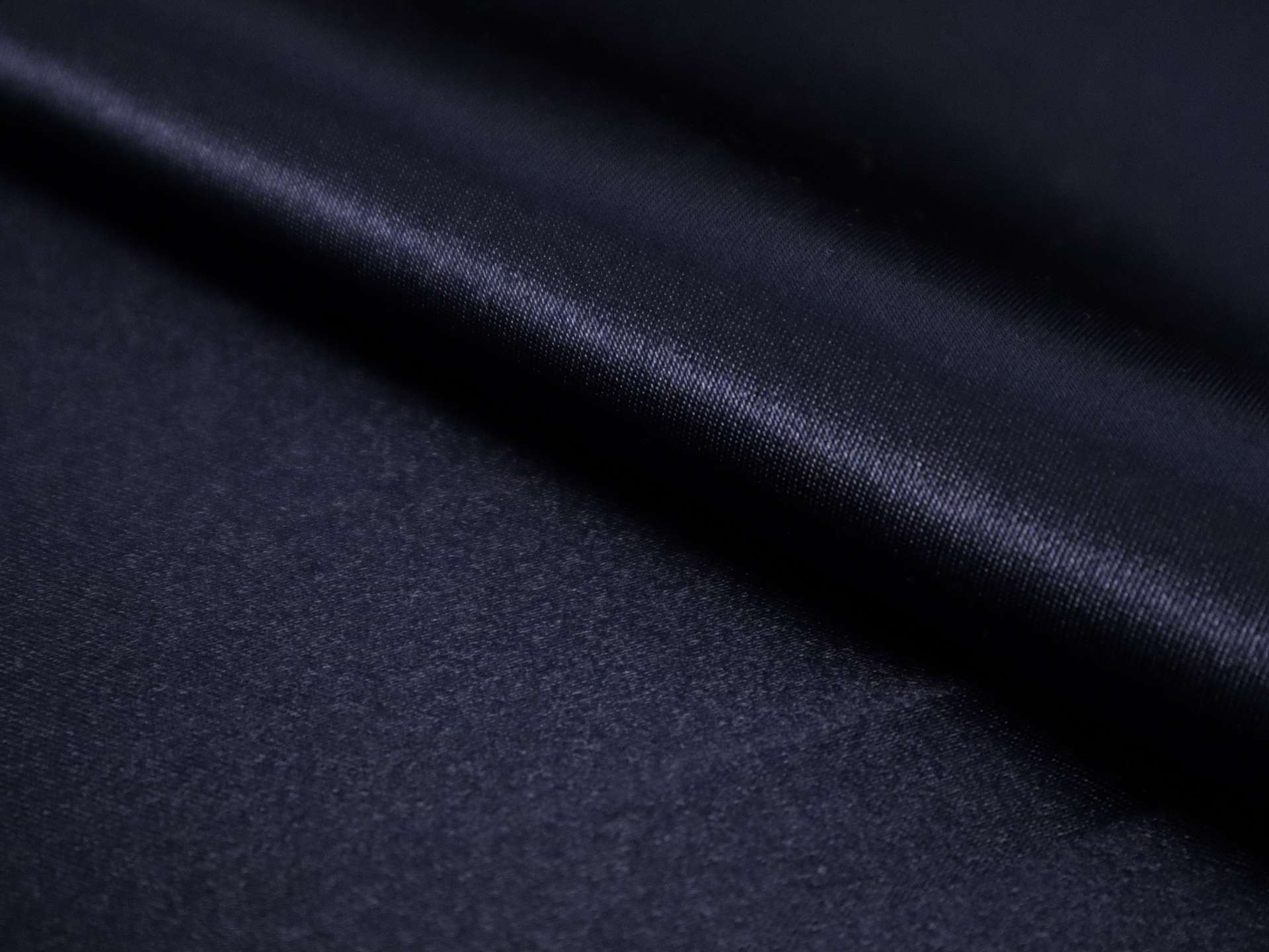 Polyester Satin in New Navy
