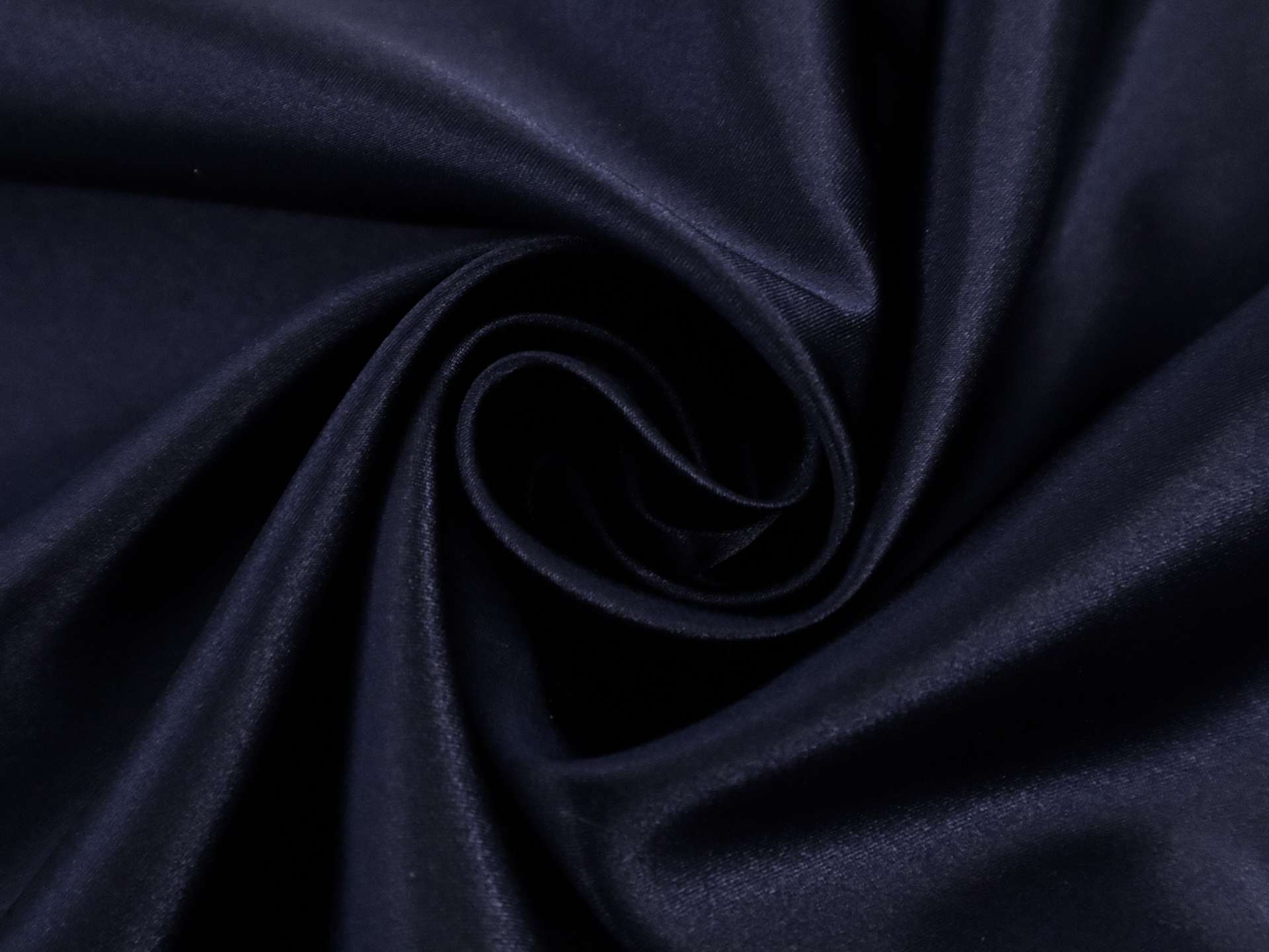 Polyester Satin in New Navy