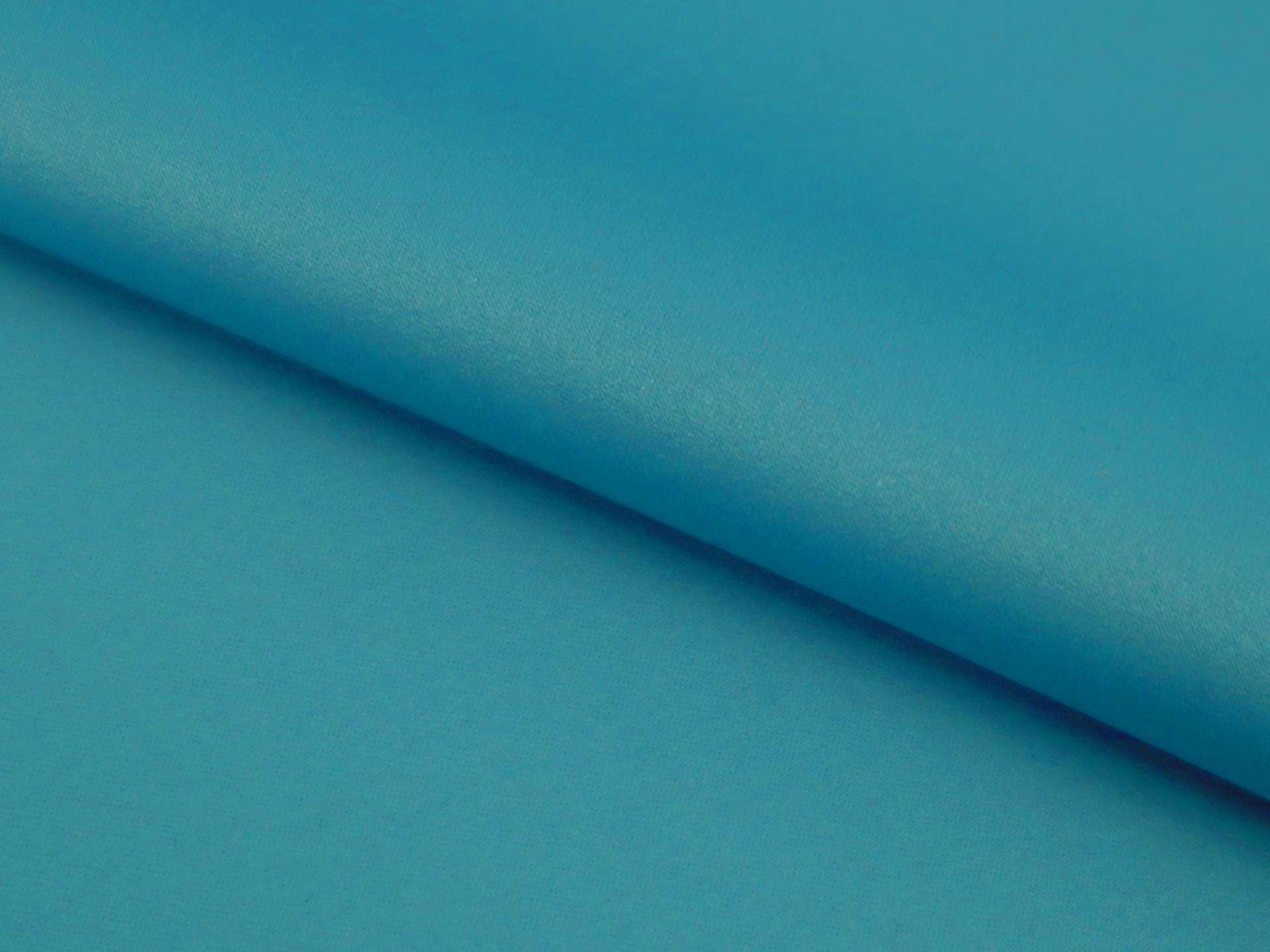 Matte Finish Polyester Satin in Ming Turquoise