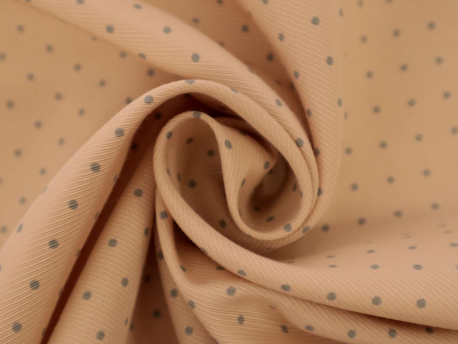 Silk and Cotton Polka Dot Faille in Cool Grey
