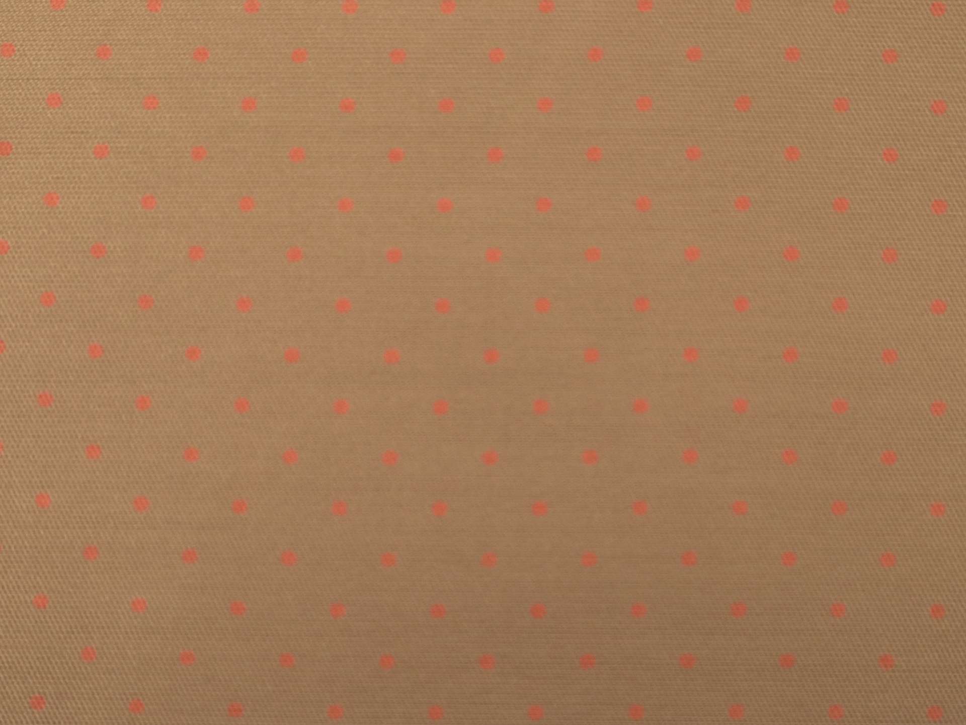 Silk and Wool Shantung with Polka Dots in Orange