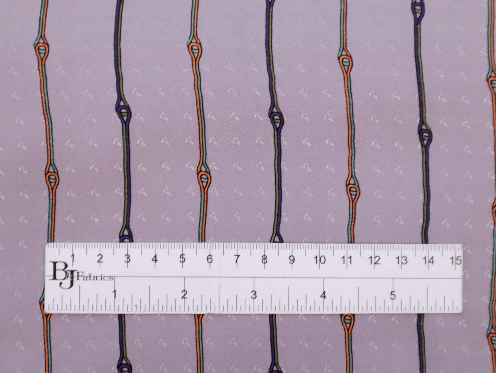 Printed Silk Jacquard with Interlocking Cord Pattern