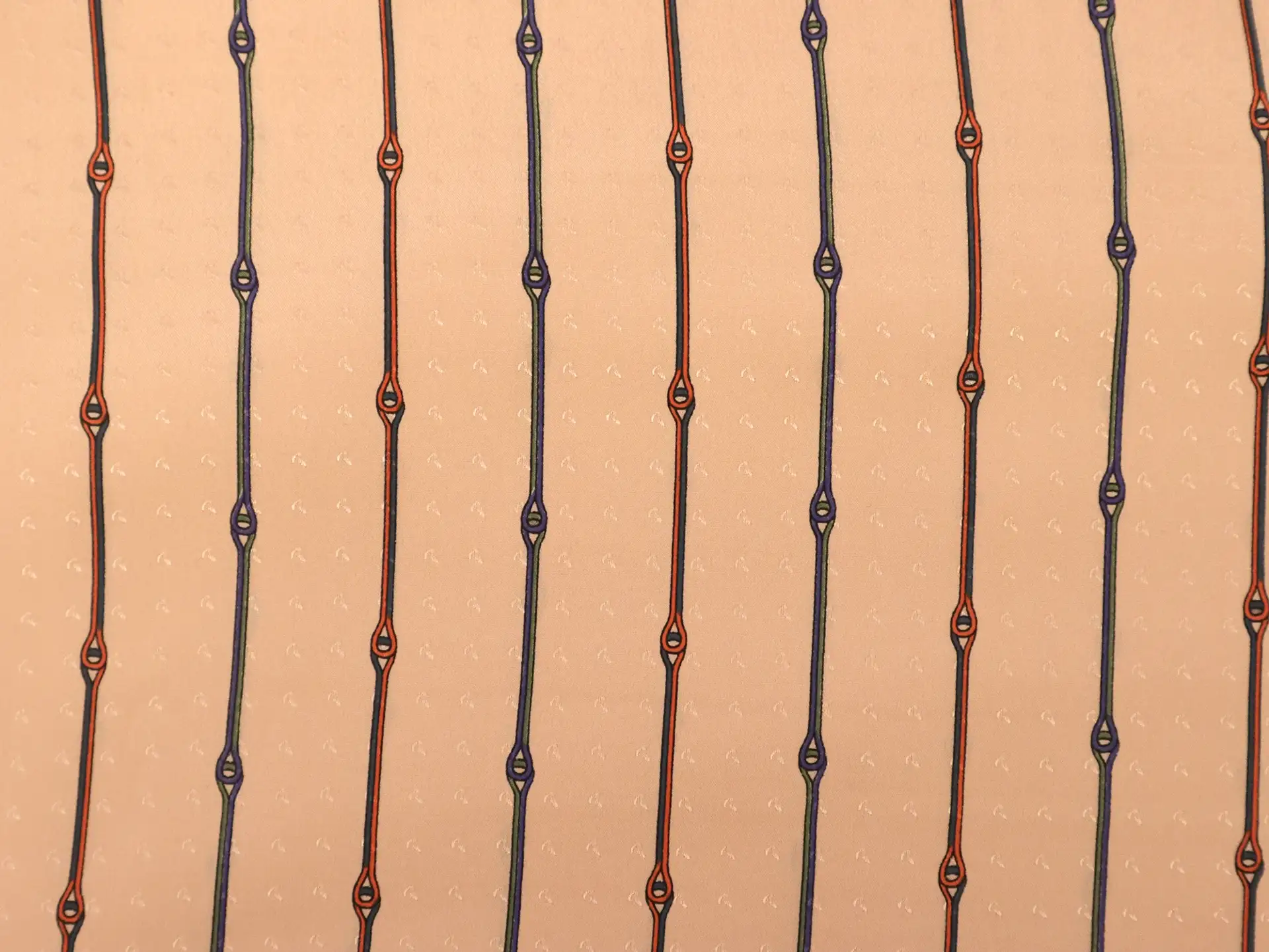 Printed Silk Jacquard with Interlocking Cord Pattern