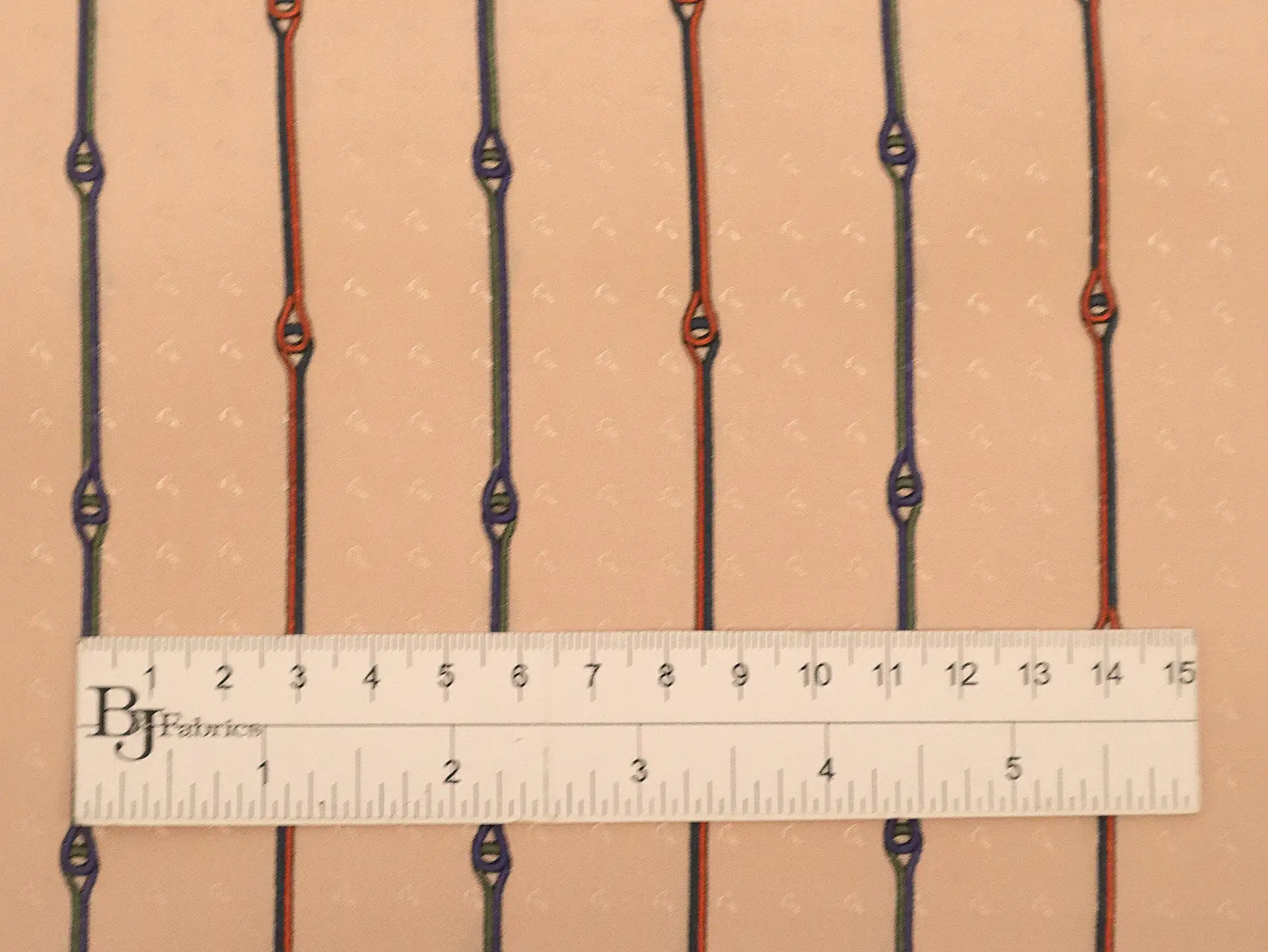 Printed Silk Jacquard with Interlocking Cord Pattern
