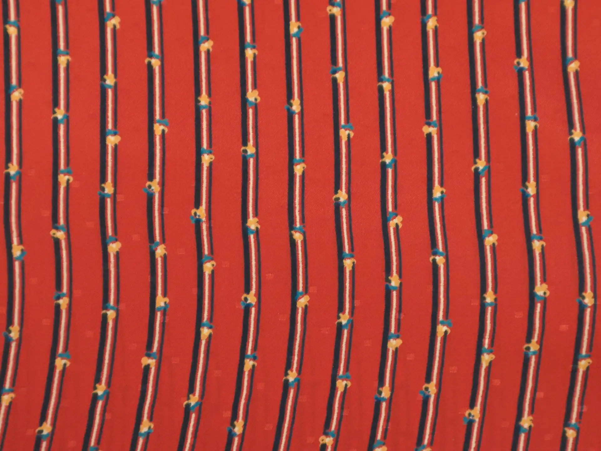 Printed Silk Jacquard with Stripes