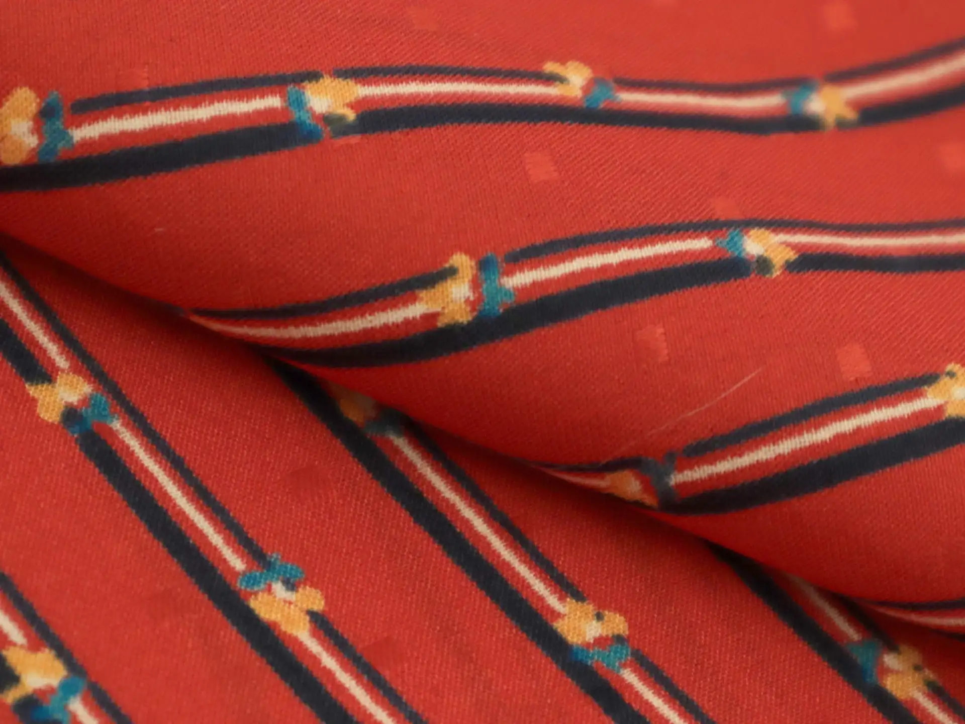 Printed Silk Jacquard with Stripes