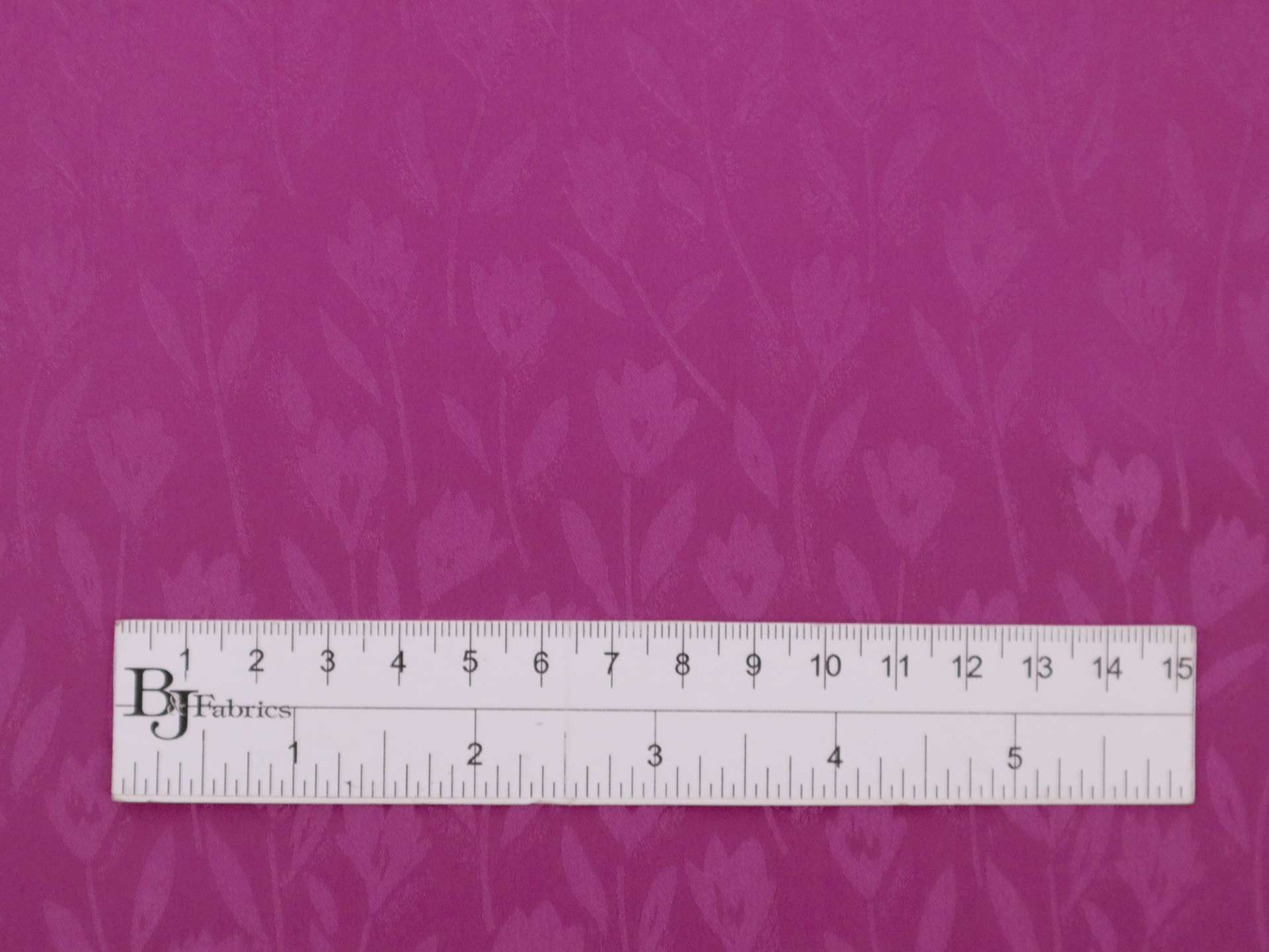 Silk Jacquard with Floral Pattern in Fuchsia