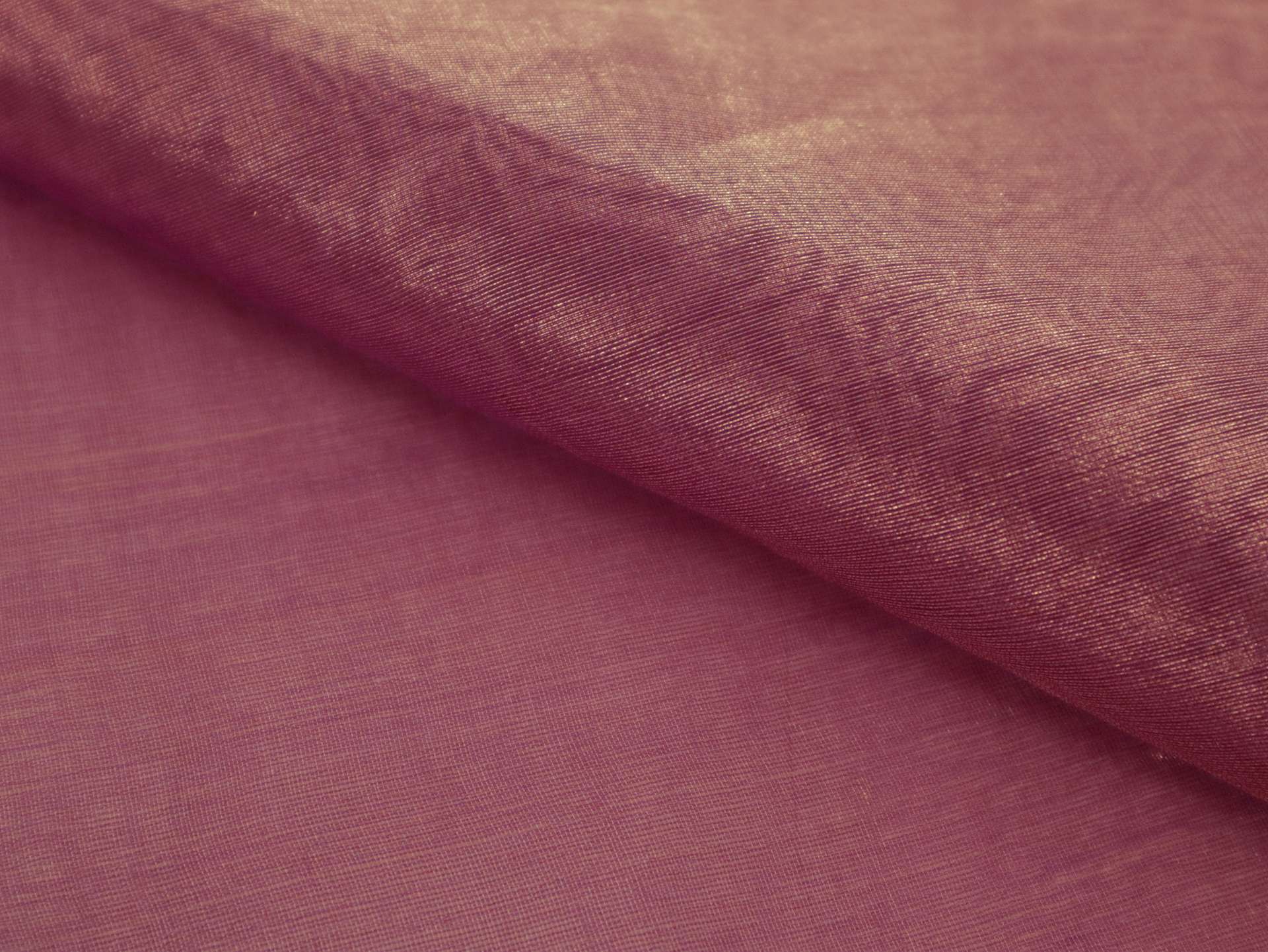 Metallic Silk Chiffon in Magenta and Light Gold