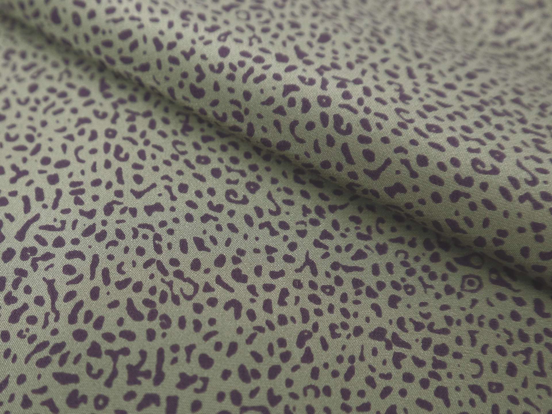Silk Crepe de Chine with Abstract Dots Print