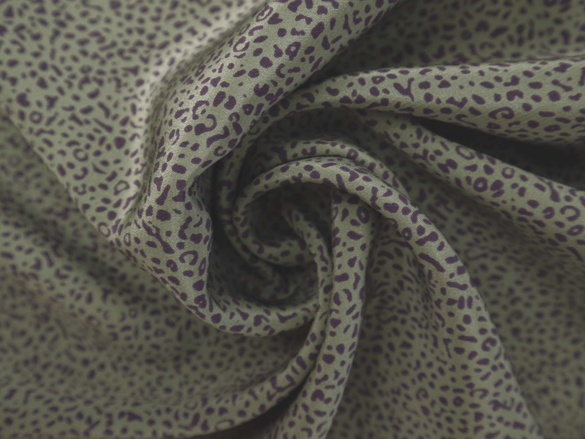 Silk Crepe de Chine with Abstract Dots Print