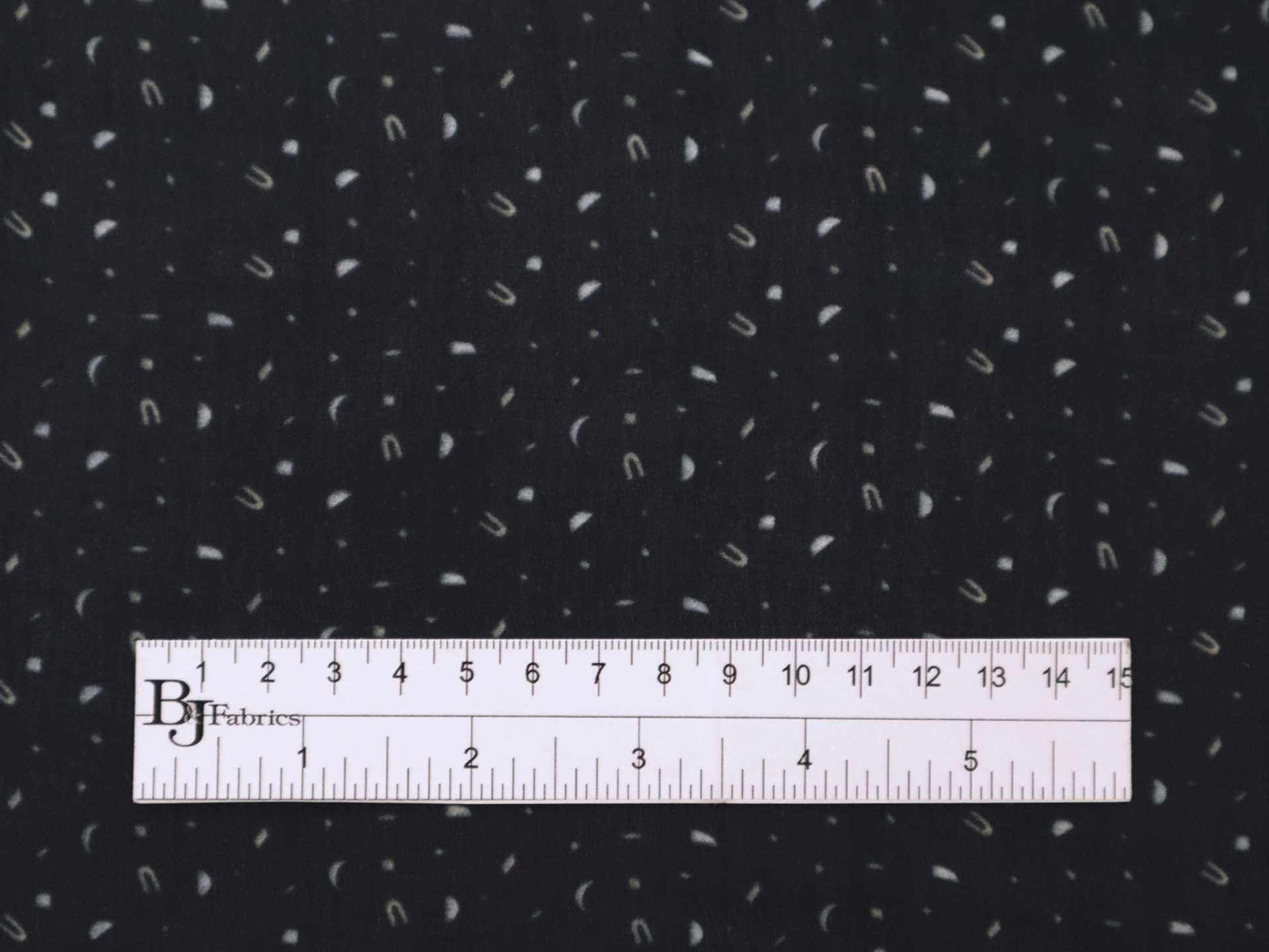Printed Silk Double Georgette with Abstract Dot Pattern
