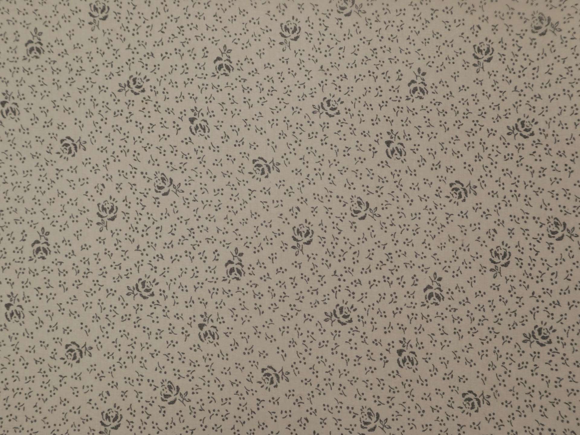 Printed Silk Chiffon with Florals On Brown Background