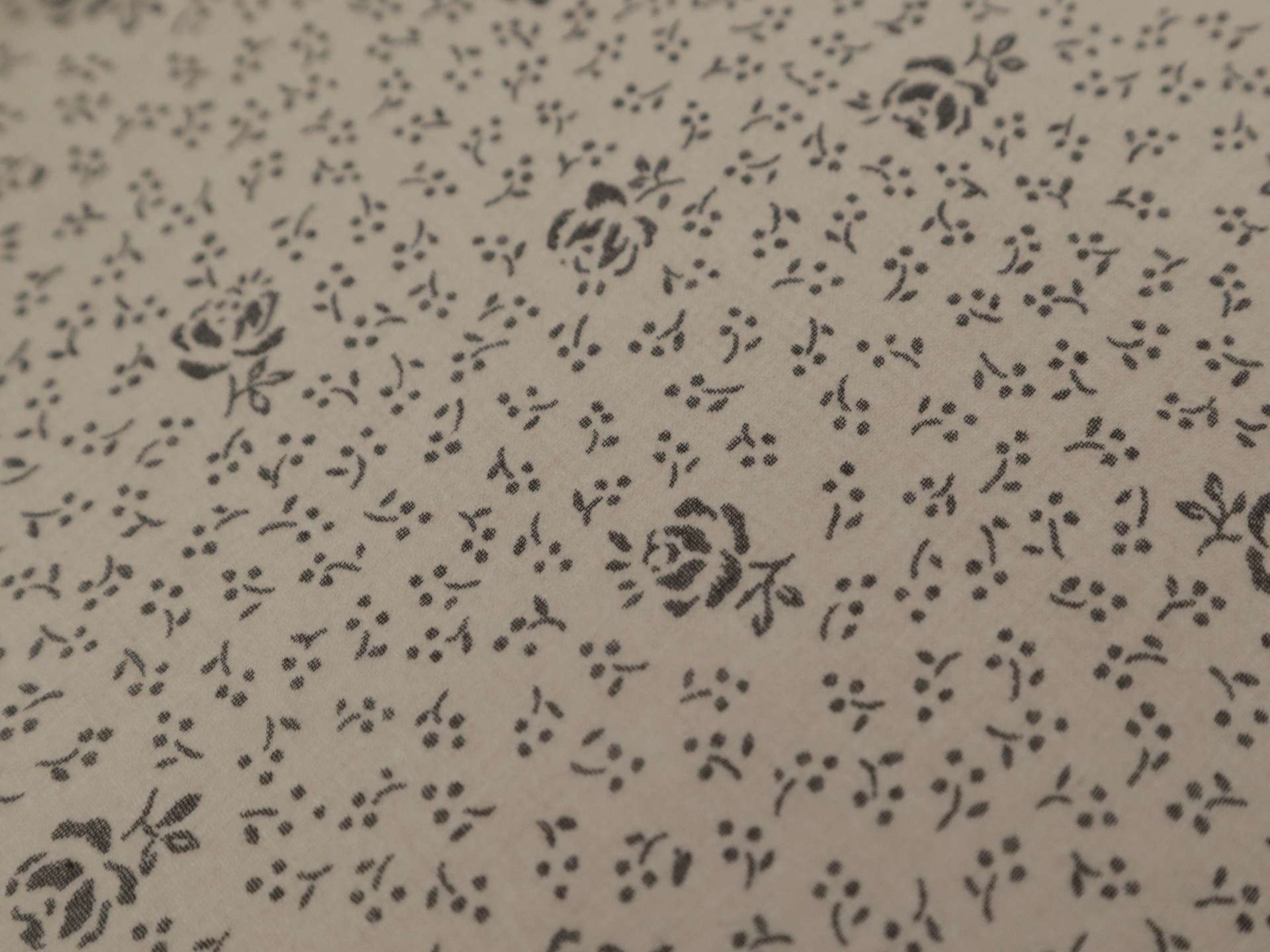 Printed Silk Chiffon with Florals On Brown Background