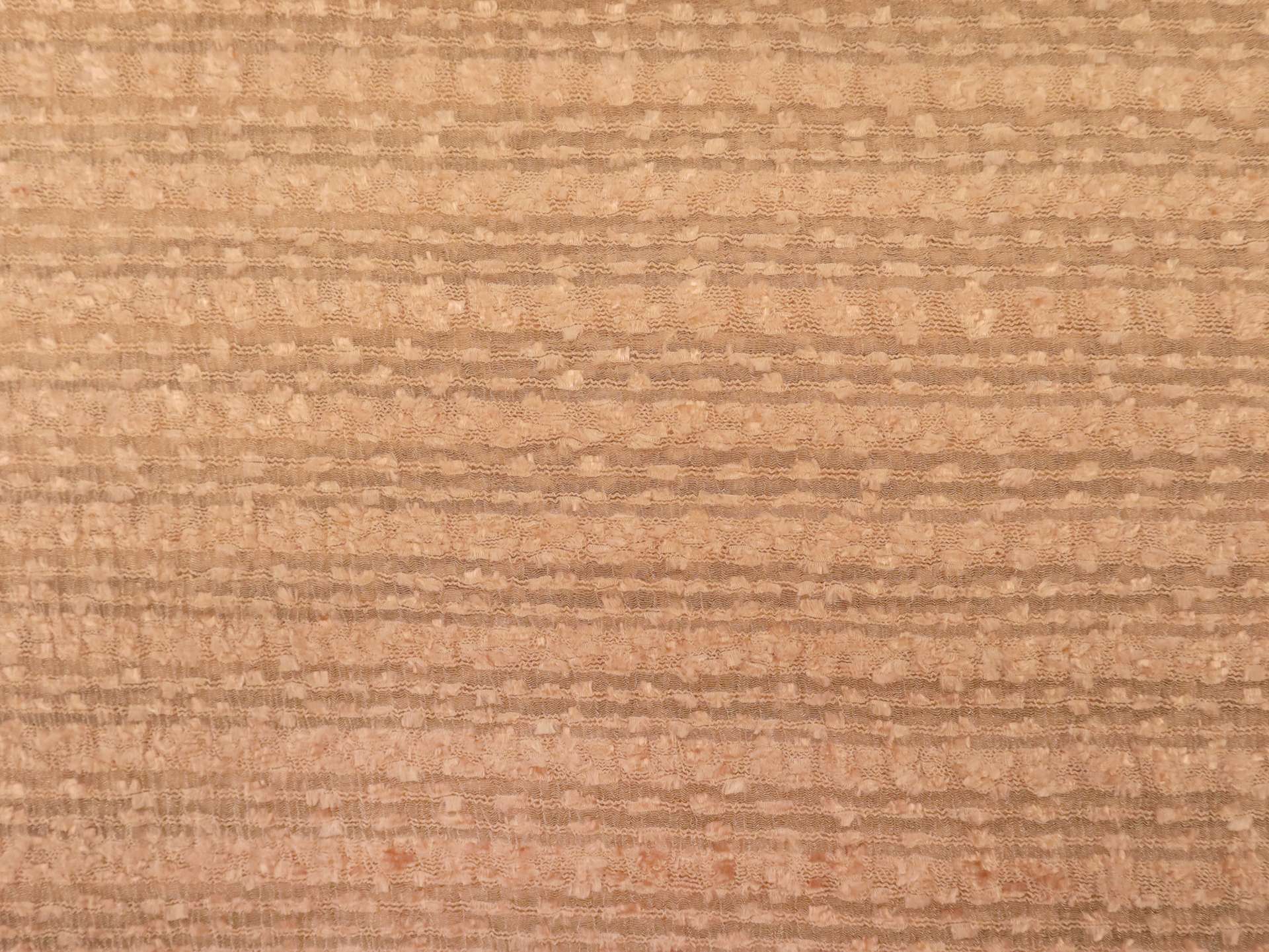 Novelty Textured Silk with Horizontal Stripe in Peach